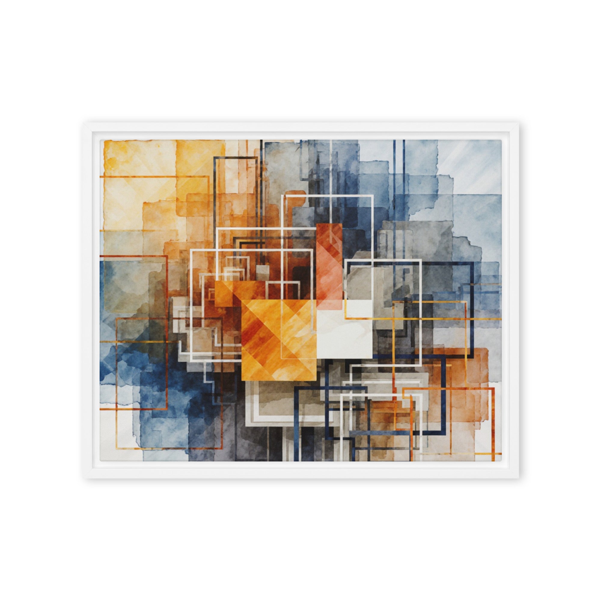 Reticle framed canvas print wall display image in brown frame, 20 x 30 inch large size