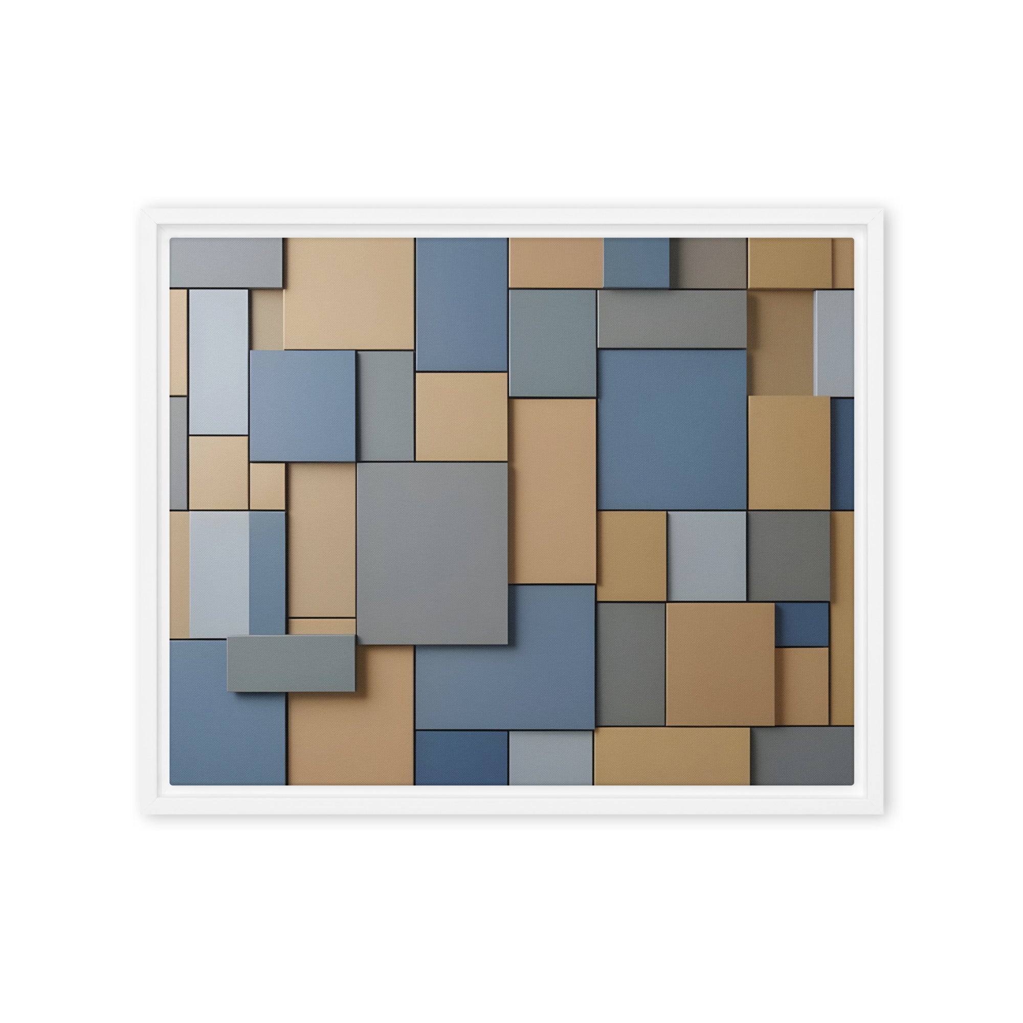 Agate framed canvas print product view in brown frame, 24 x 36 inch statement piece