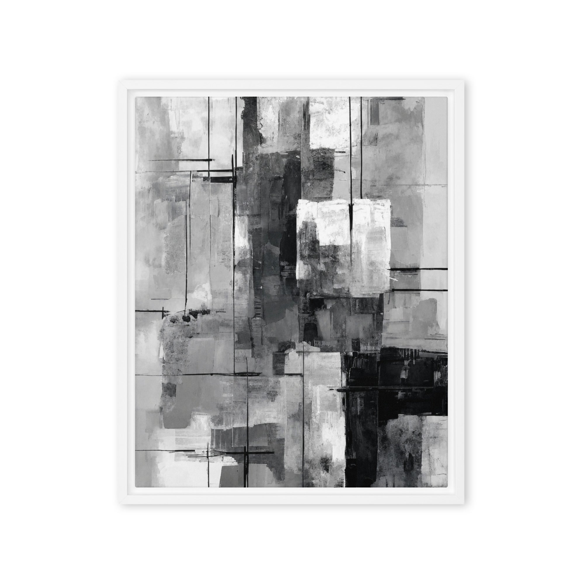 Align framed canvas print wall display image in brown frame, 20 x 30 inch large size