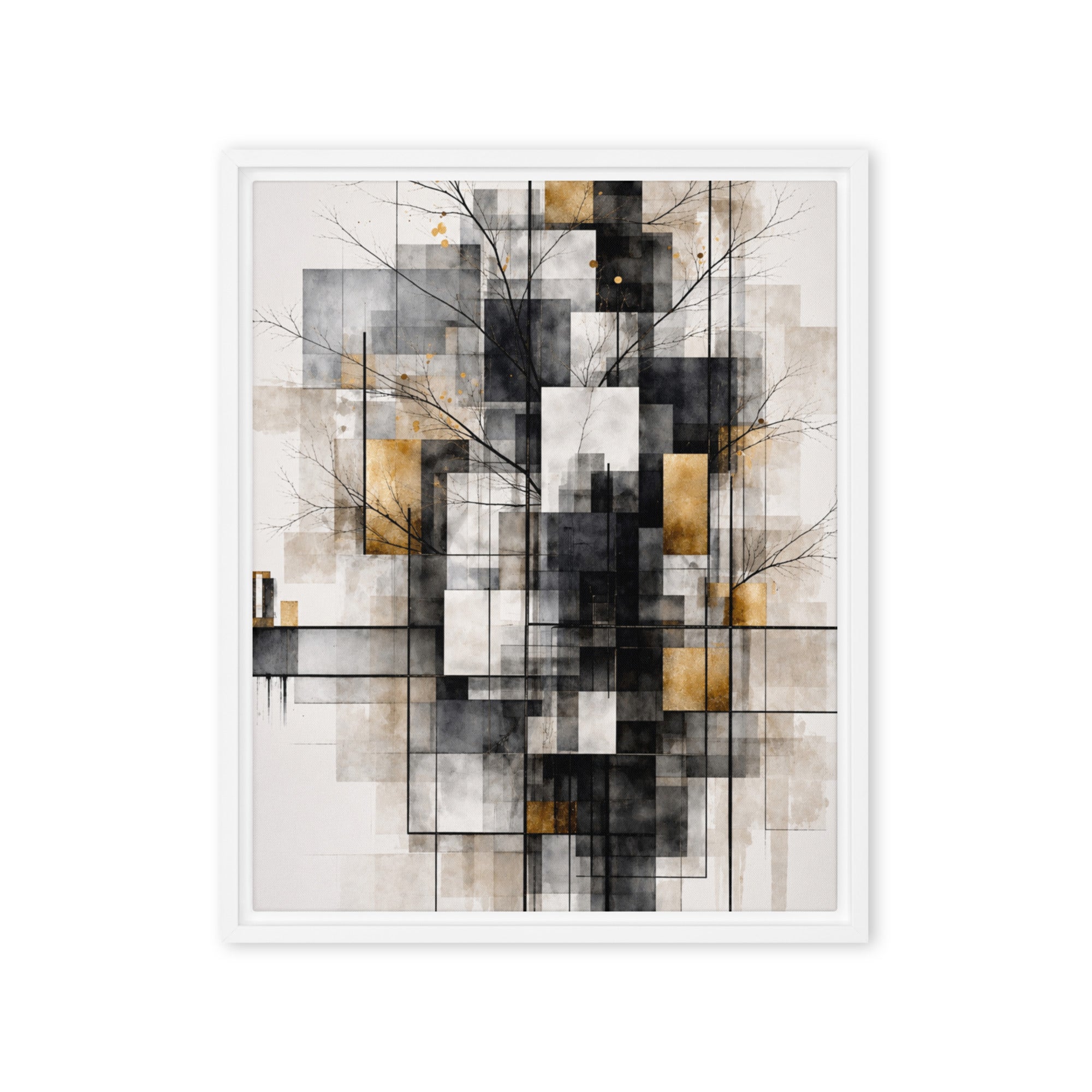 Avect framed canvas print wall display image in brown frame, 20 x 30 inch large size