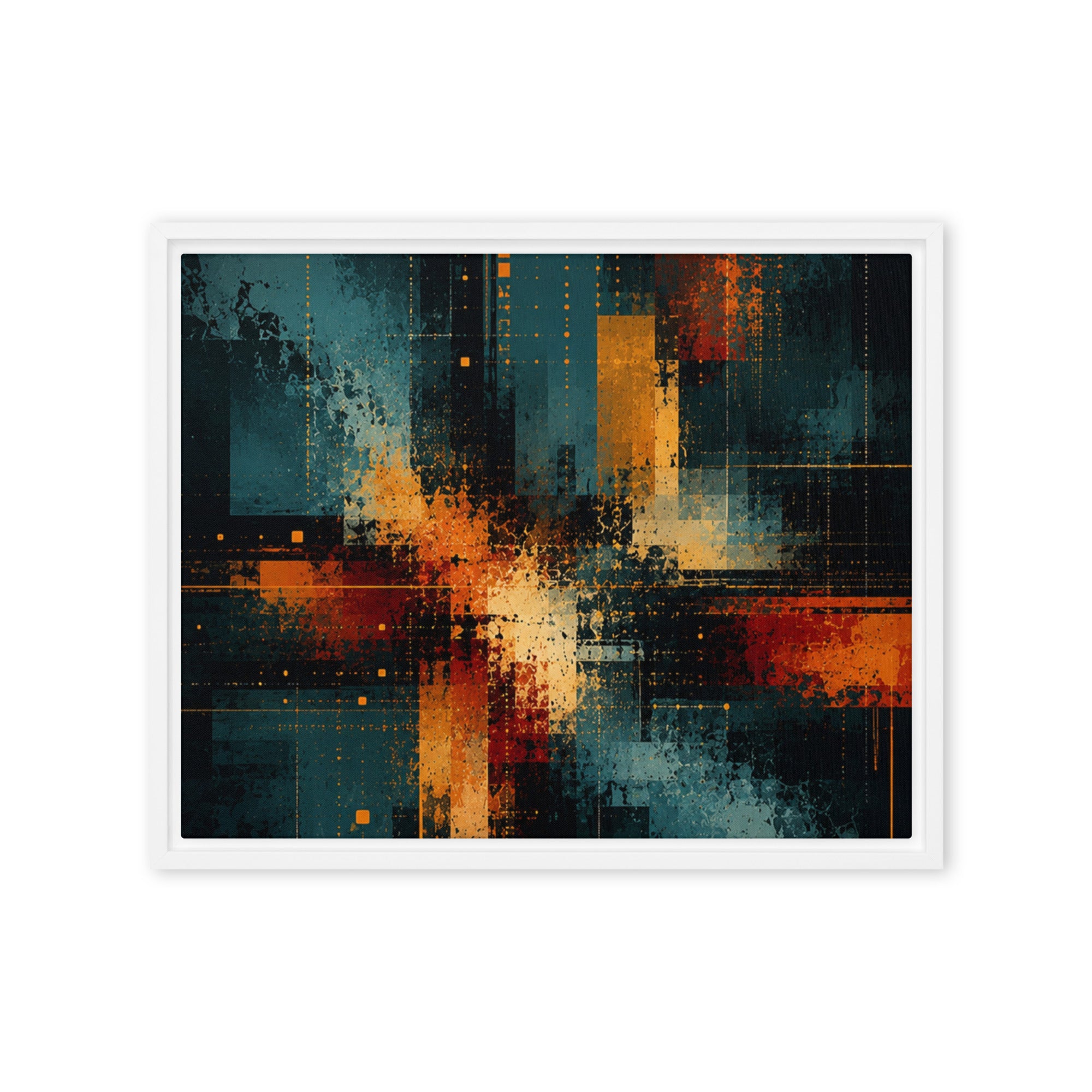 Axion framed canvas print wall display image in brown frame, 20 x 30 inch large size