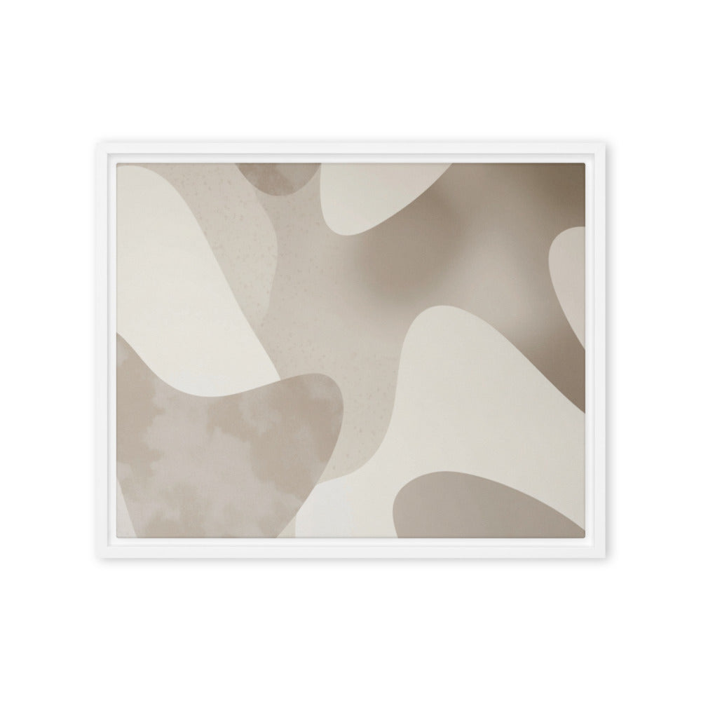 JACQUARD — Framed Canvas, White, 16×20