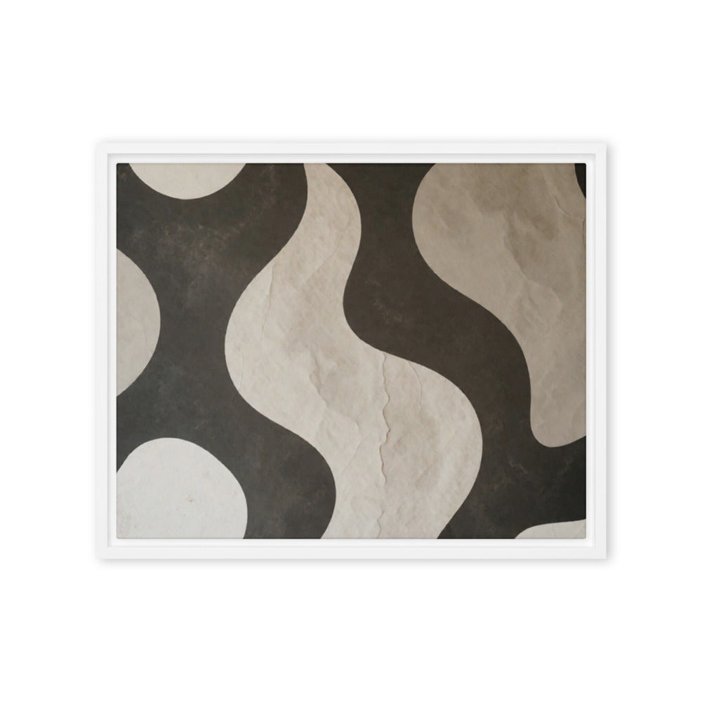 TWILL — Framed Canvas, White, 16×20