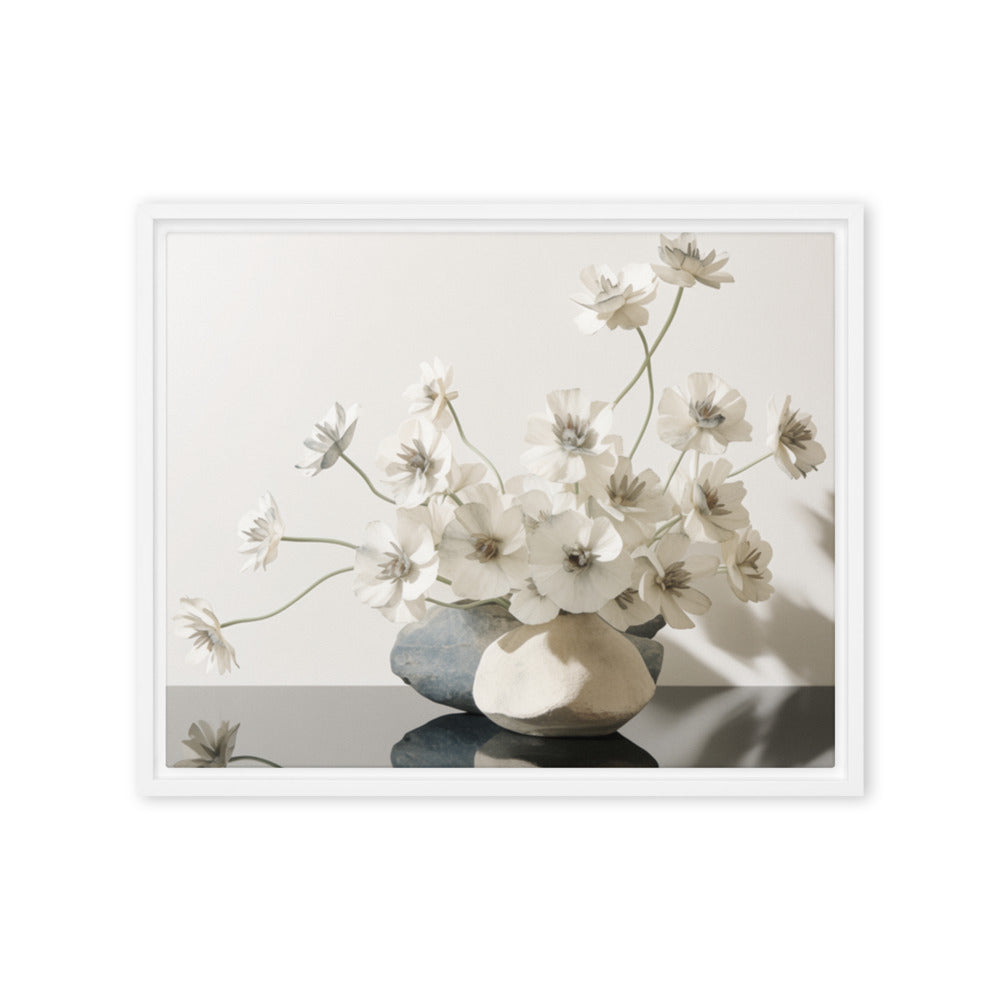 ALDER — Framed Canvas, White, 16×20