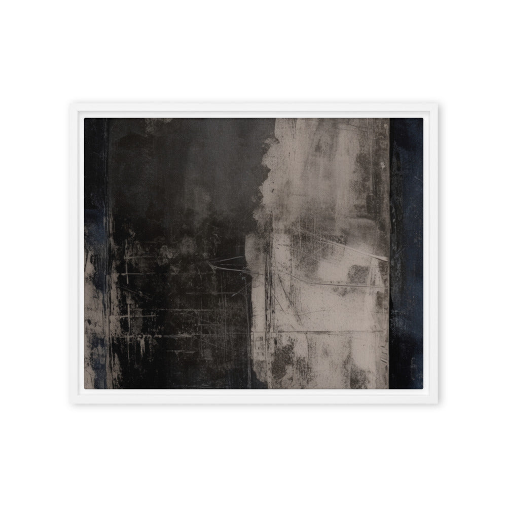 BARRIER — Framed Canvas, White, 16×20