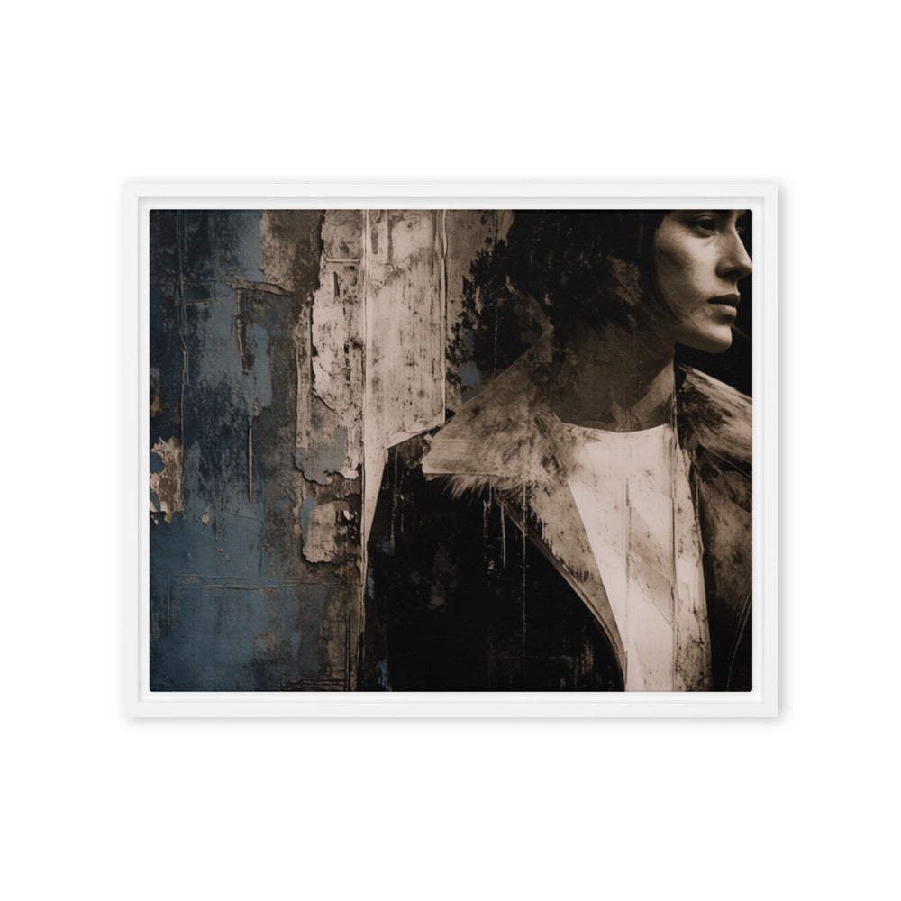 CORRIDOR — Framed Canvas, White, 16×20