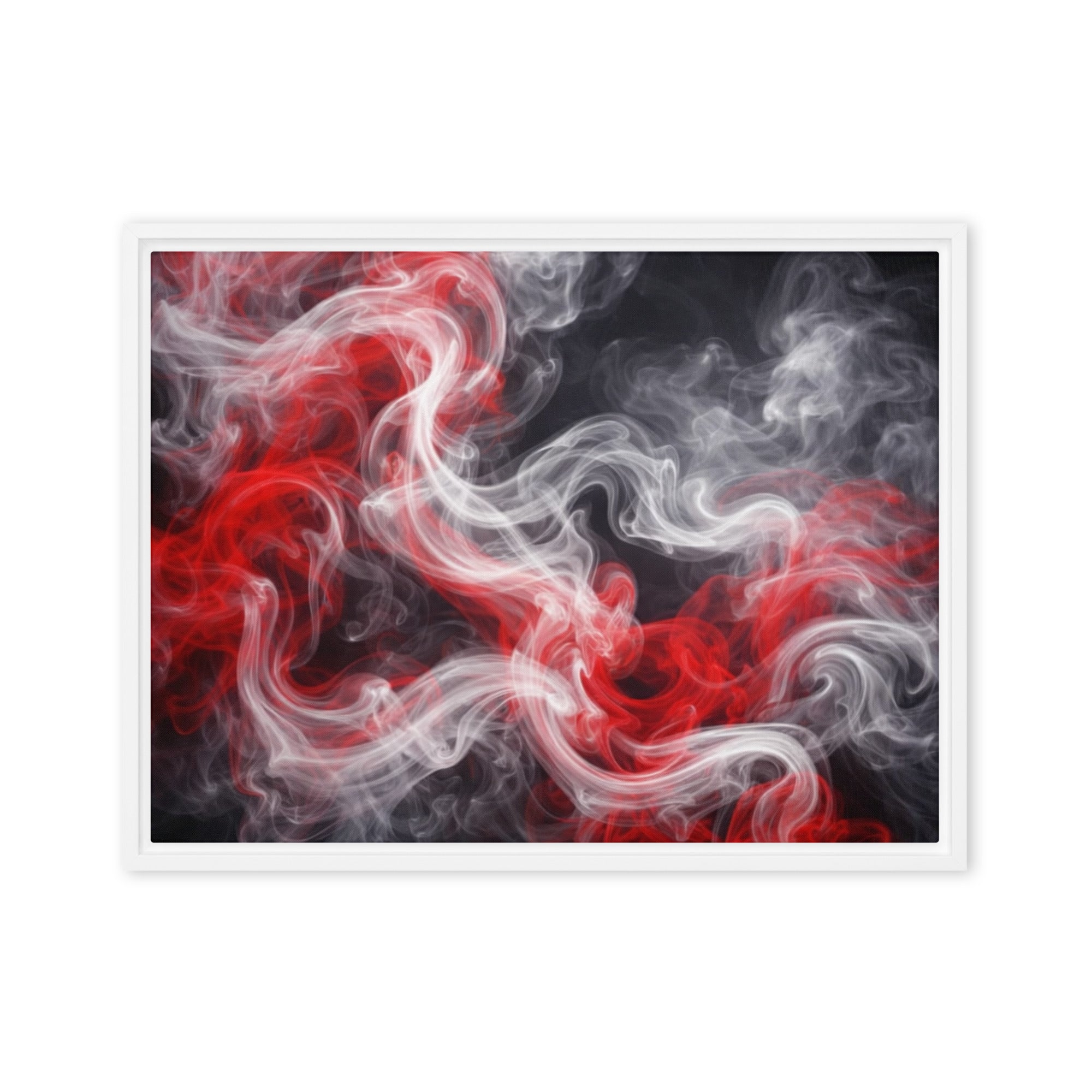 Charged framed canvas print, front view in 18 x 24 inch large size