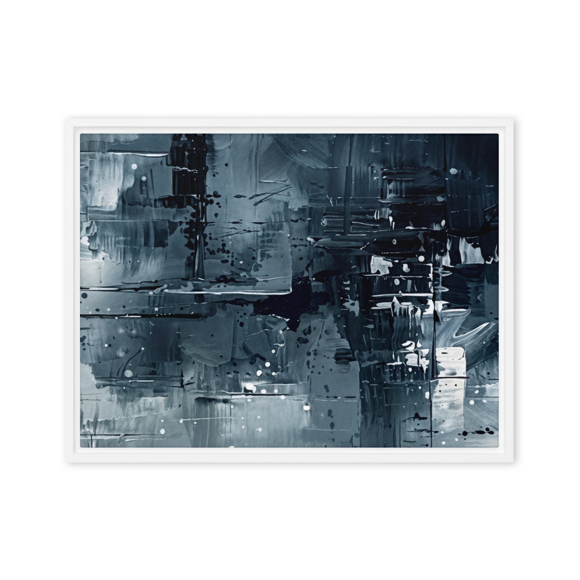 Amidst framed canvas print image for product listing in white frame, 8 x 10 inch universal size