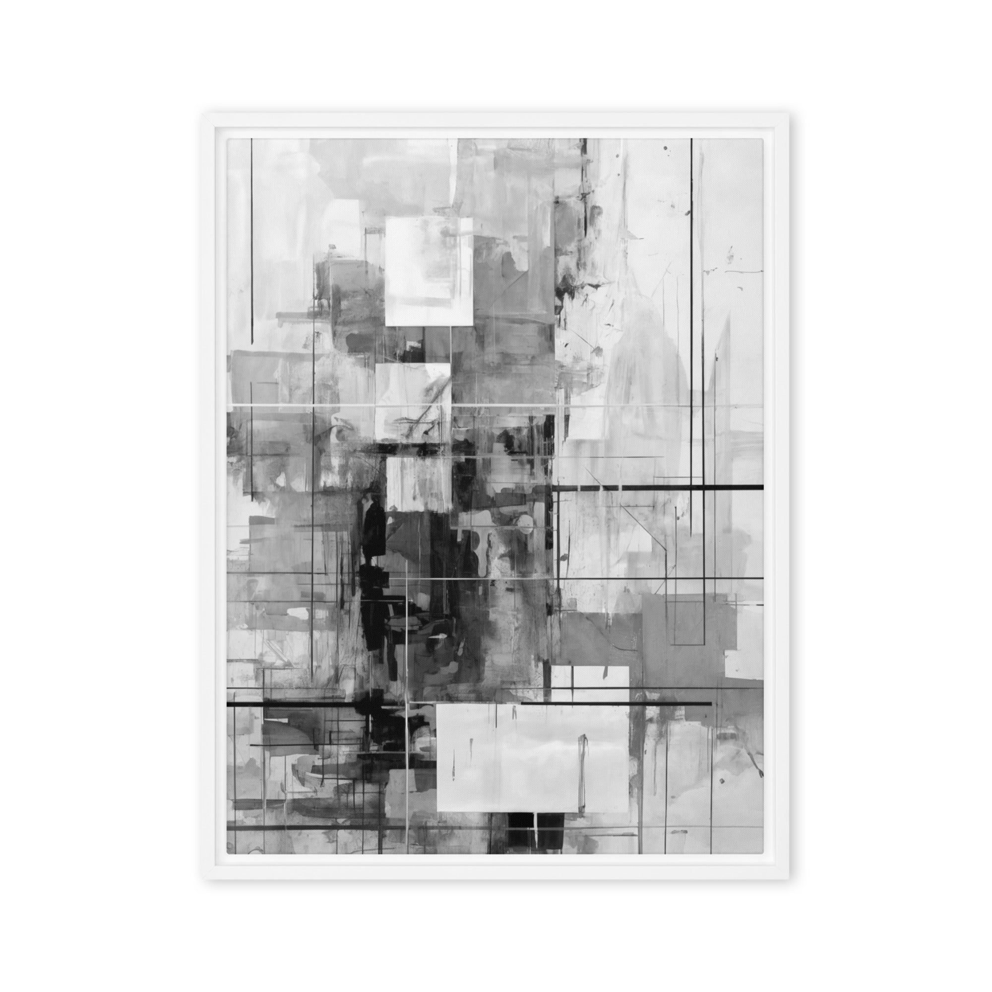Betrayal framed canvas abstract urban product view in brown frame, 12 x 18 inch universal size