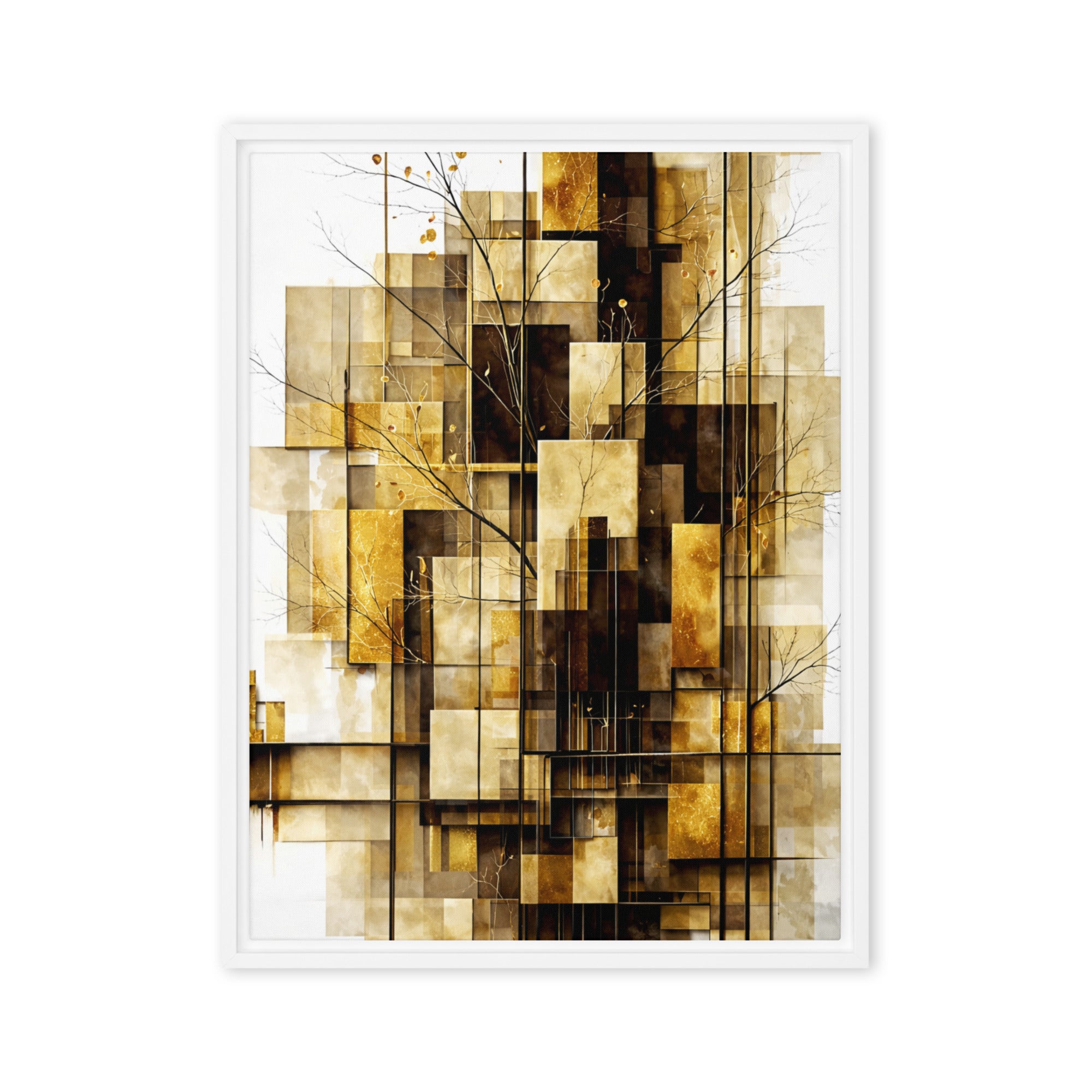 Altin framed canvas print product view in brown frame, 20 x 30 inch large size