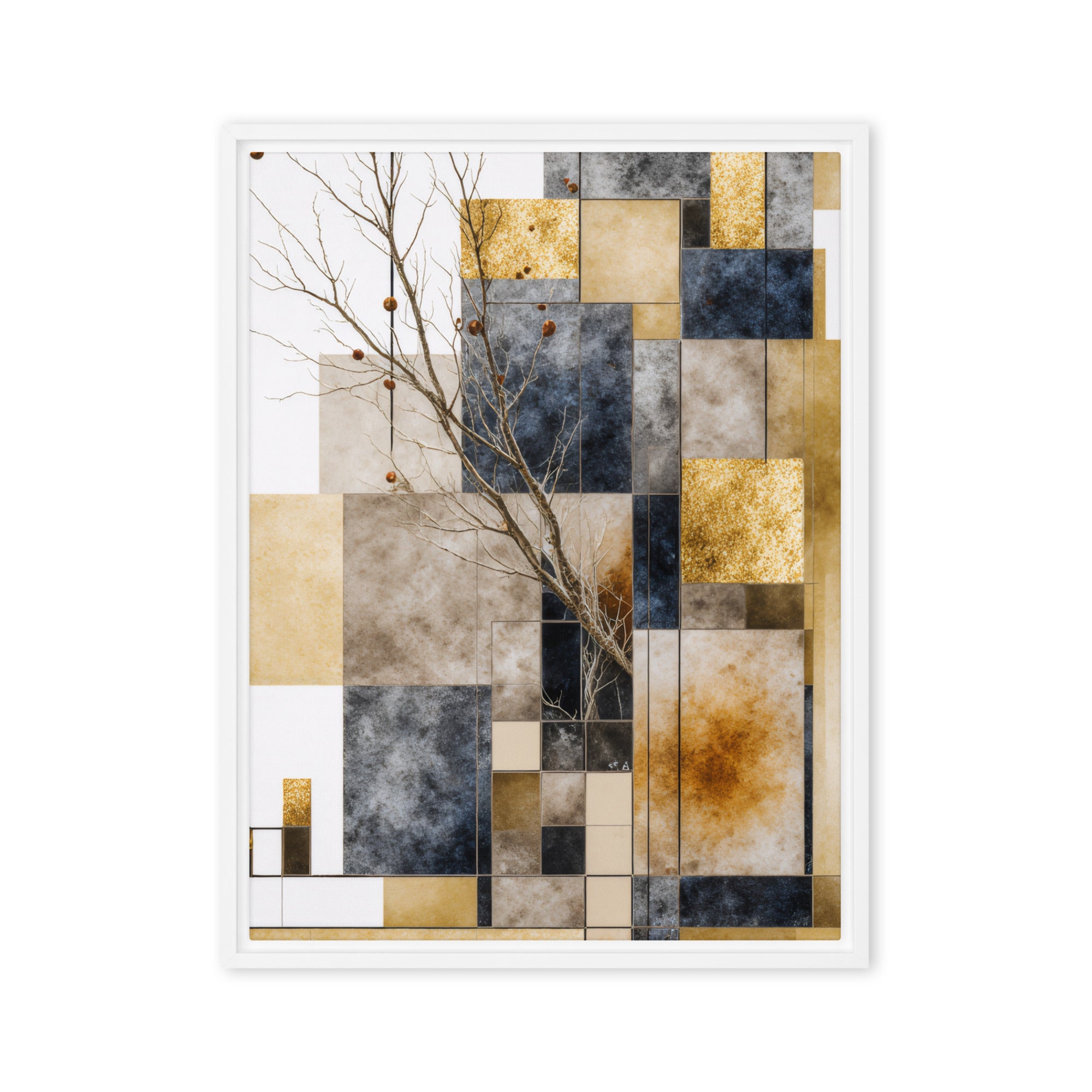 Scorie framed canvas print image for product listing in brown frame, 24 x 32 inch large size