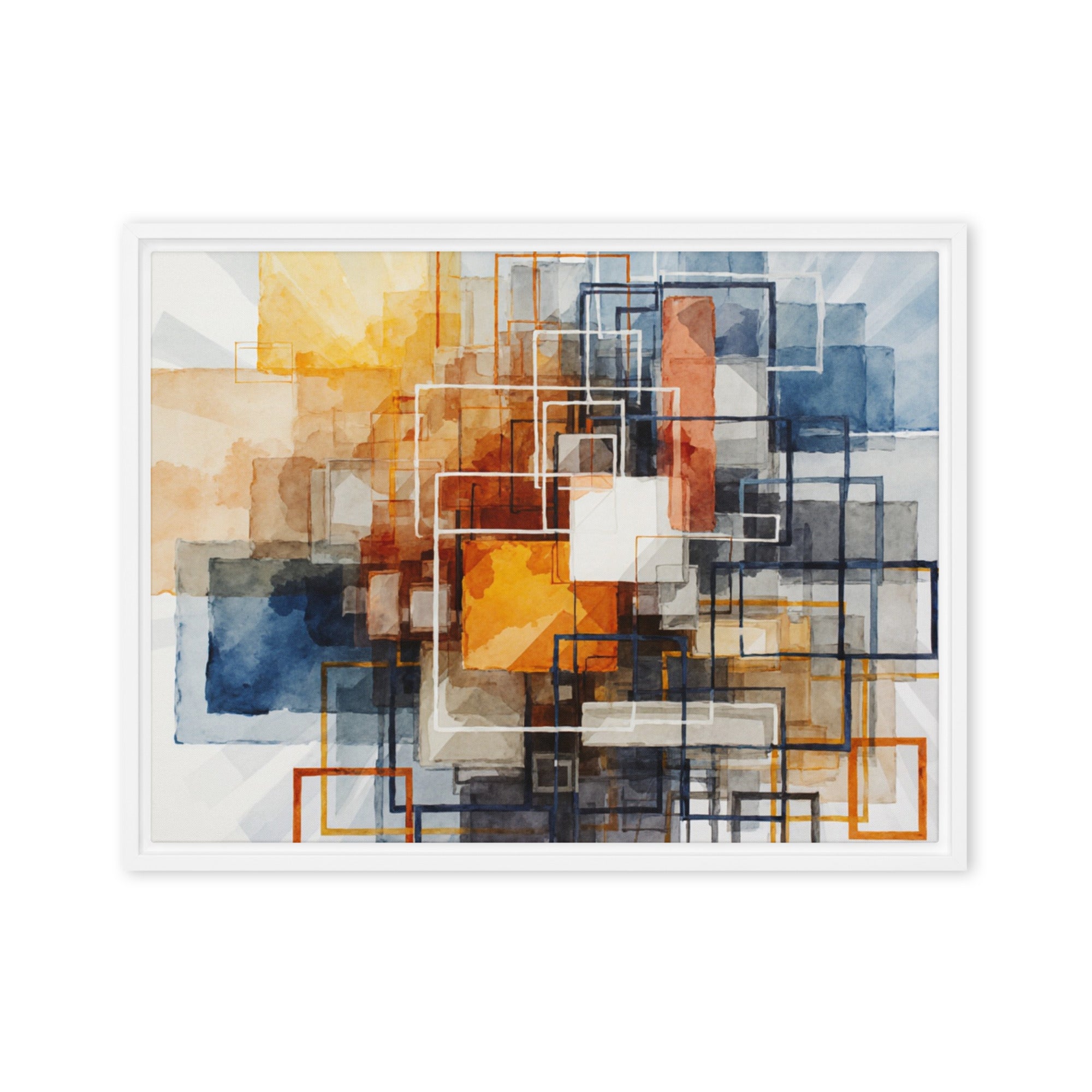 Plinth framed canvas print image for product listing in white frame, 8 x 10 inch universal size