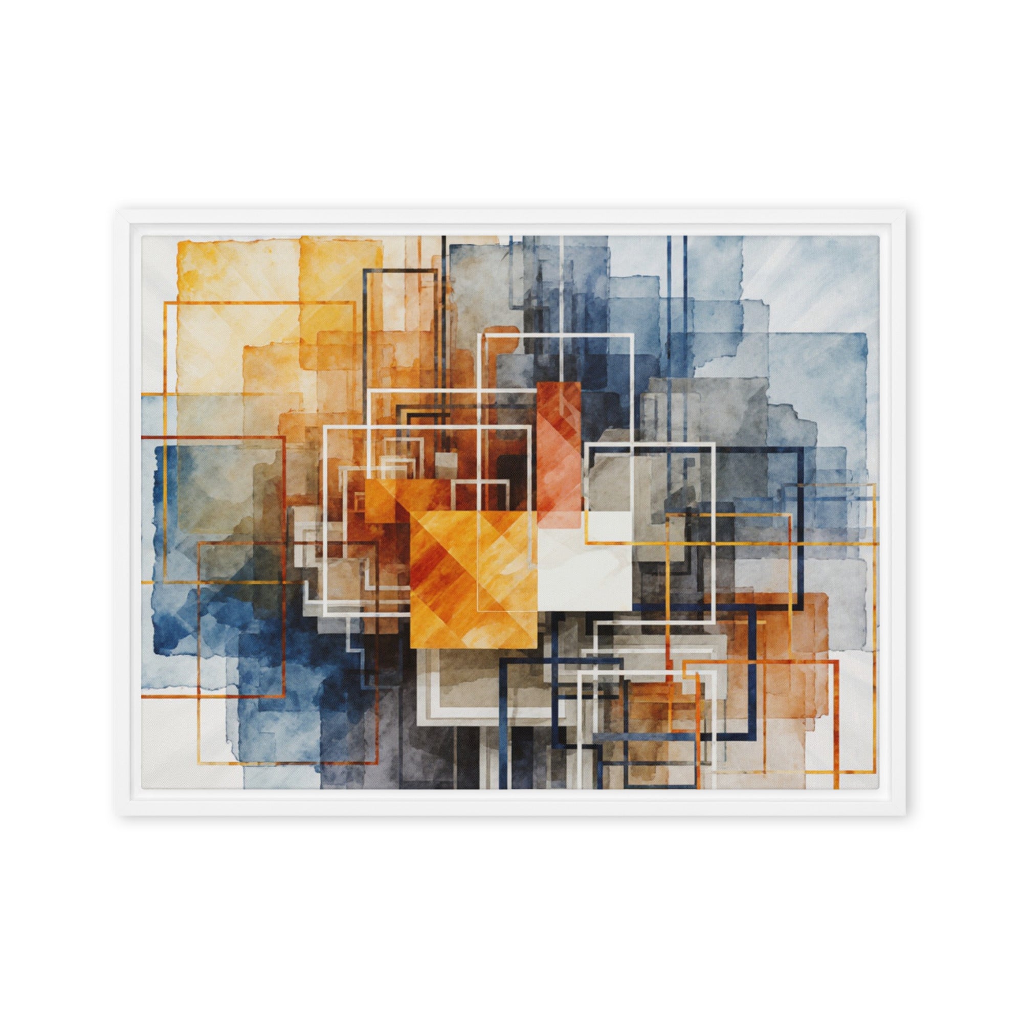 Reticle framed canvas print image for product listing in white frame, 8 x 10 inch universal size