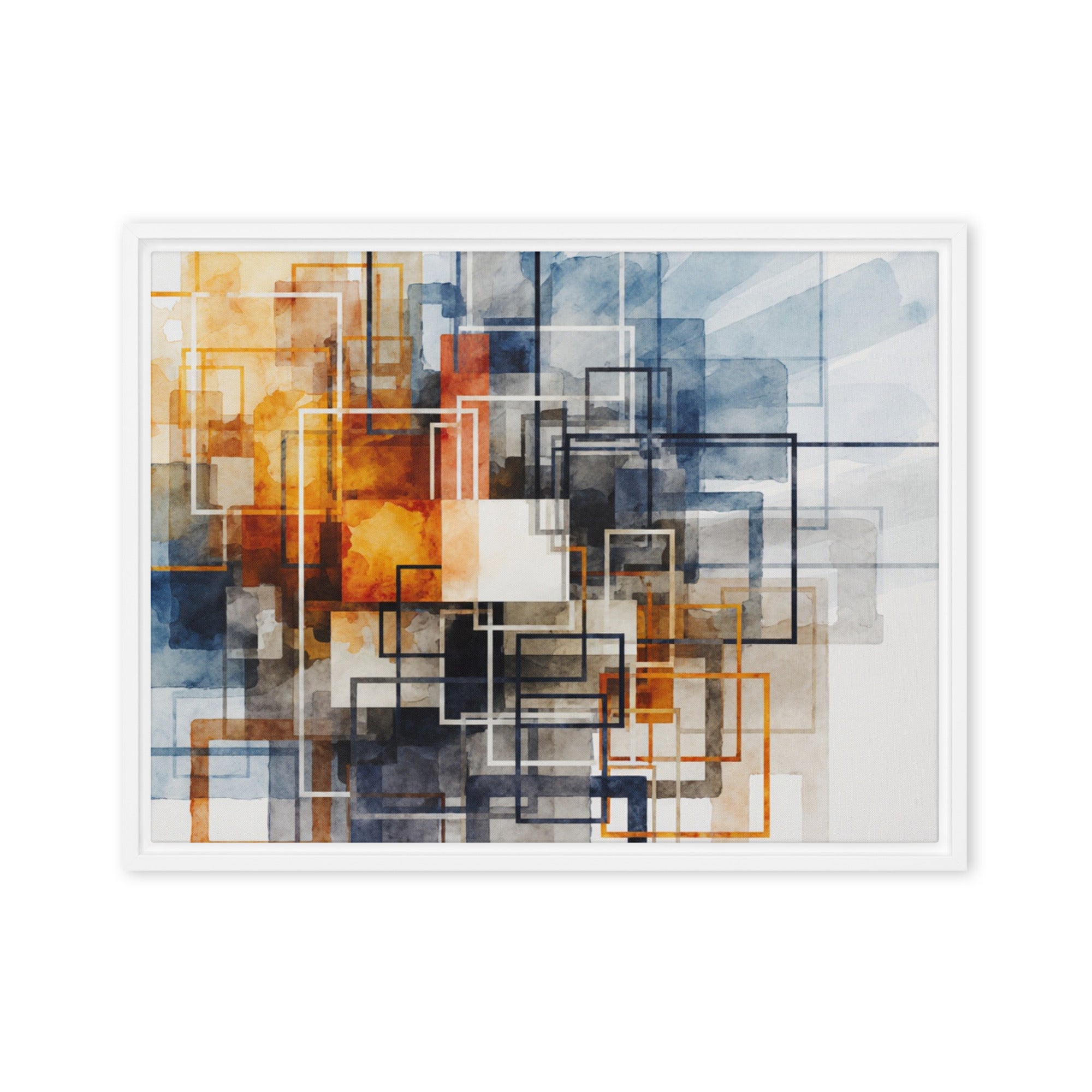 Tessera framed canvas print image for product listing in white frame, 8 x 10 inch universal size