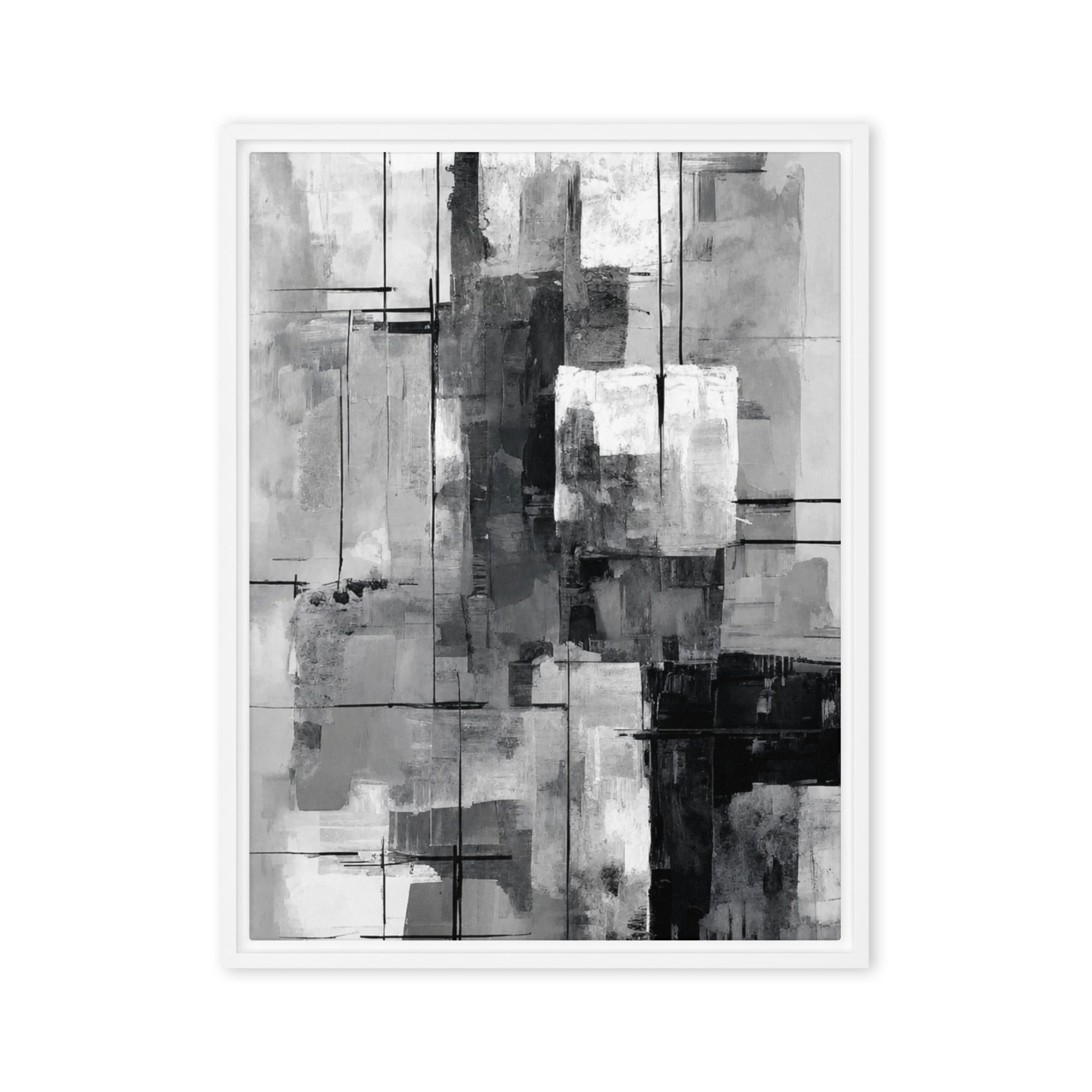 Align framed canvas print image for product listing in white frame, 8 x 10 inch universal size