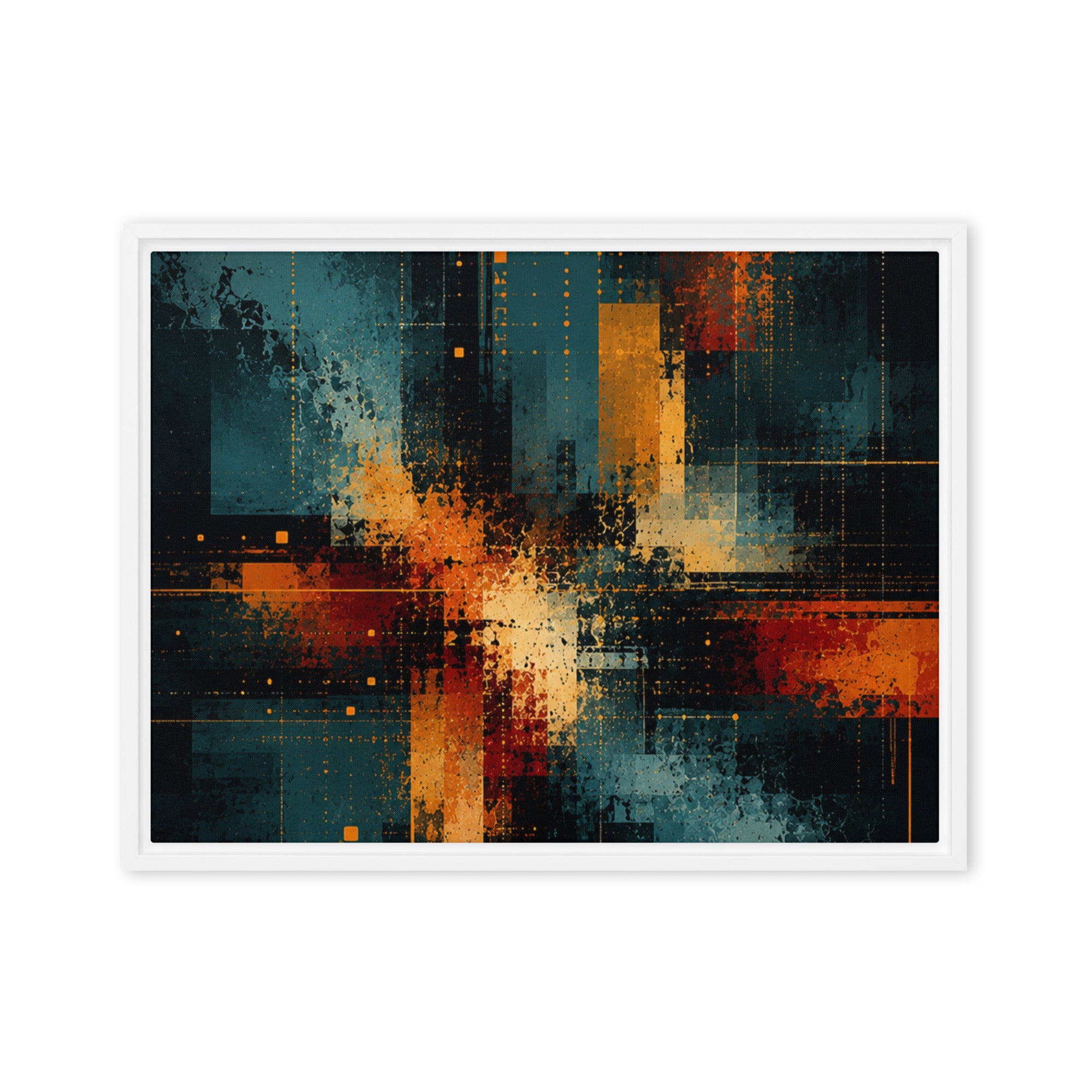 Axion framed canvas print image for product listing in white frame, 8 x 10 inch universal size