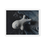 ASTEROID — Framed Canvas, White, 18×24