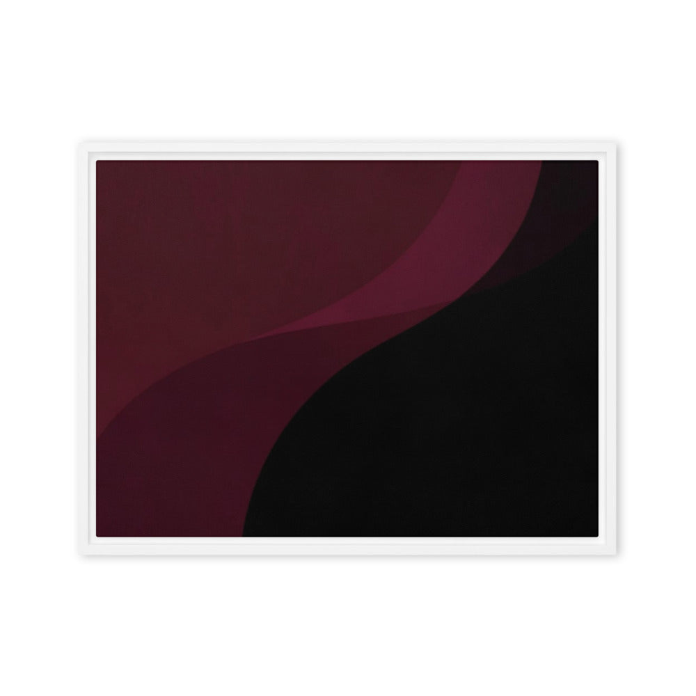 DAMASK — Framed Canvas, White, 18×24