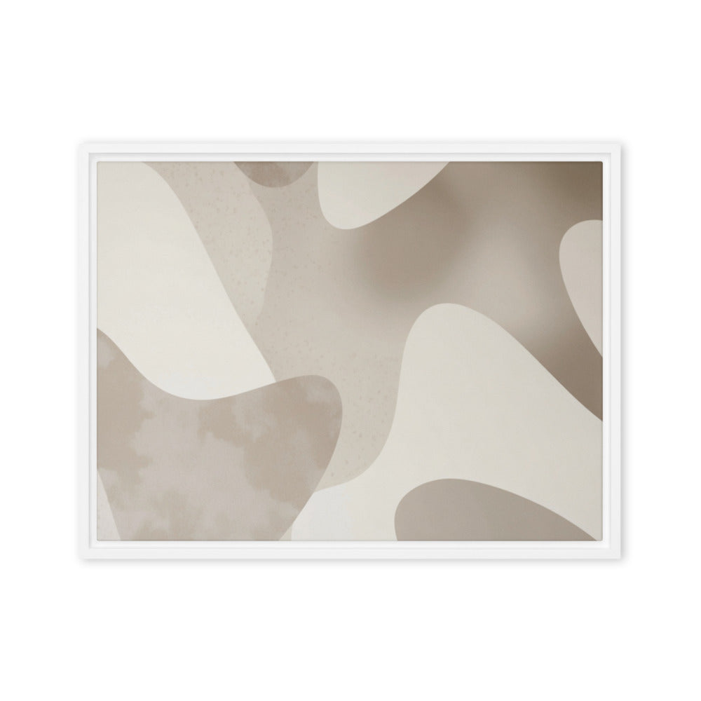 JACQUARD — Framed Canvas, White, 18×24
