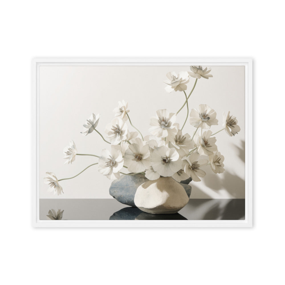 ALDER — Framed Canvas, White, 18×24