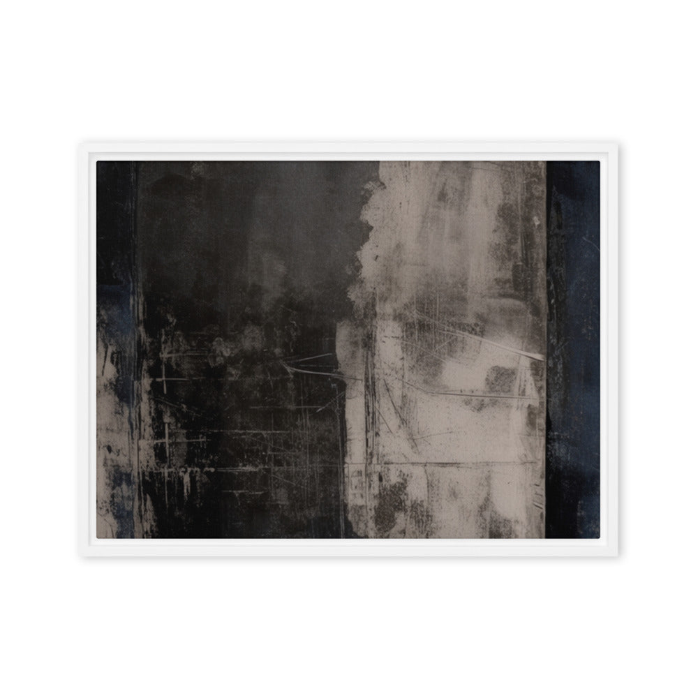 BARRIER — Framed Canvas, White, 18×24