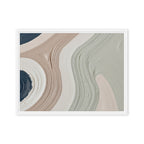 Talus framed canvas artwork with angular rock-like forms and deep charcoal contrasts, shown on white.