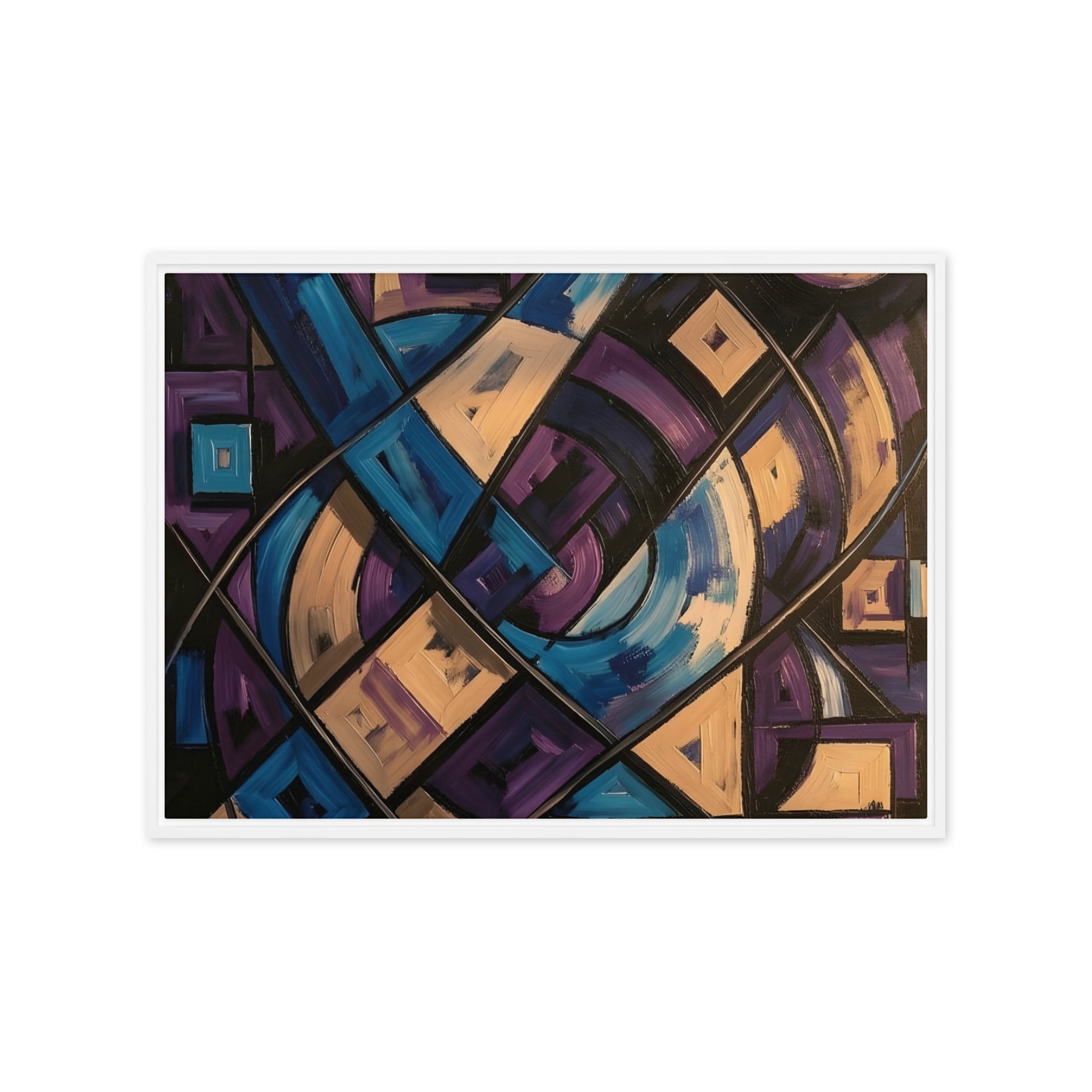 Relic framed canvas print wall display image in white frame, 12 x 12 inch universal size