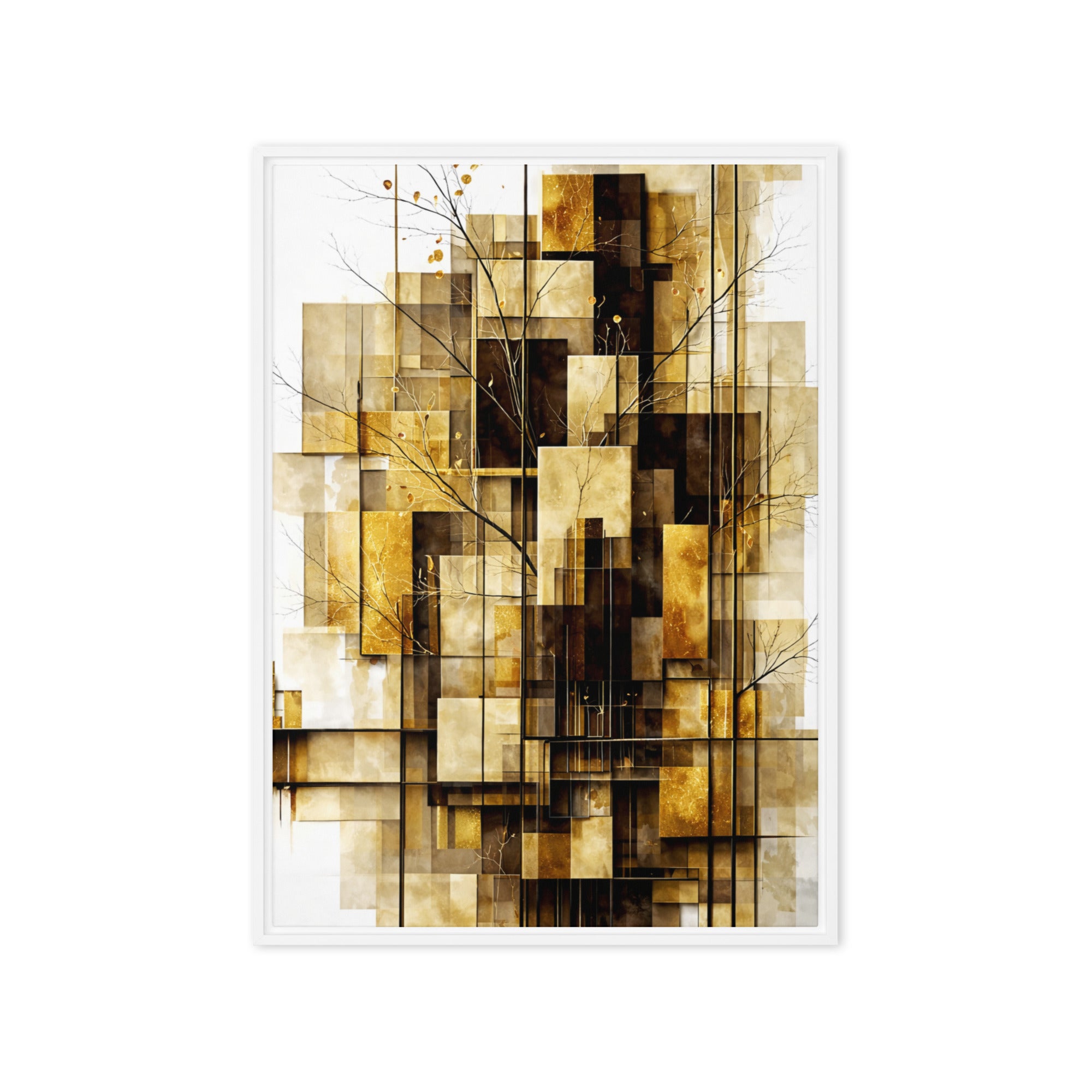 Altin framed canvas print, front view in white frame, 12 x 16 inch universal size