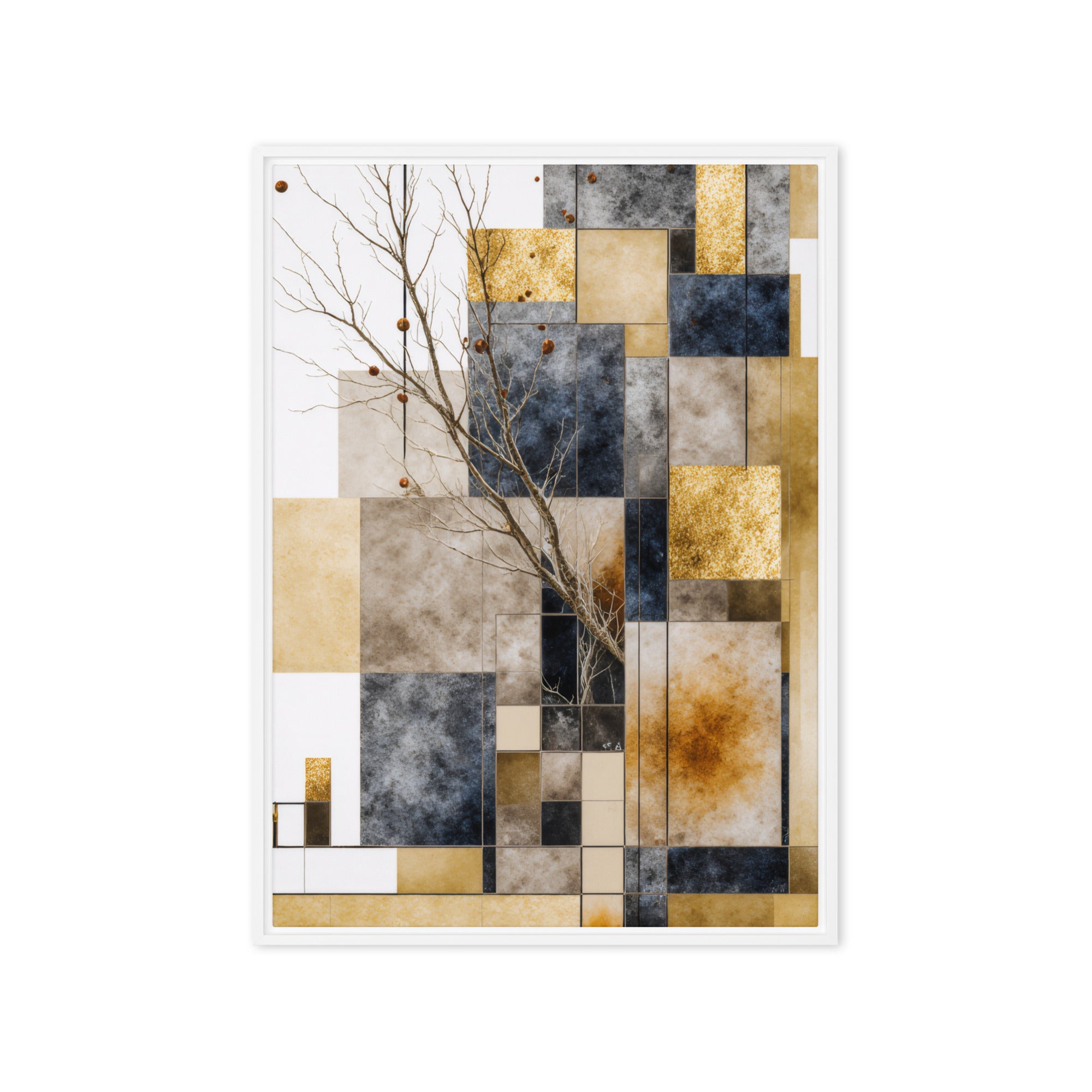 Scorie framed canvas print product image in white frame, 12 x 16 inch universal size