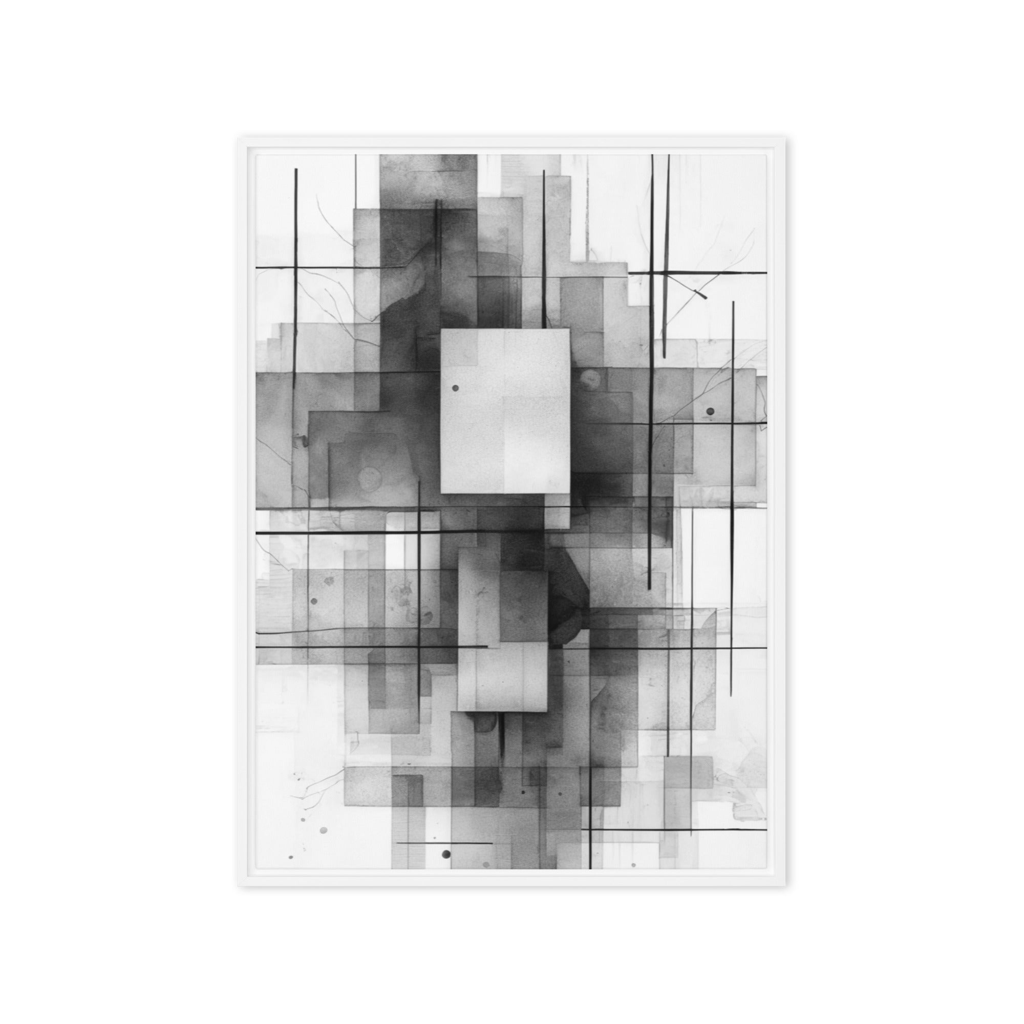 Late framed canvas print product image in brown frame, 24 x 36 inch statement piece