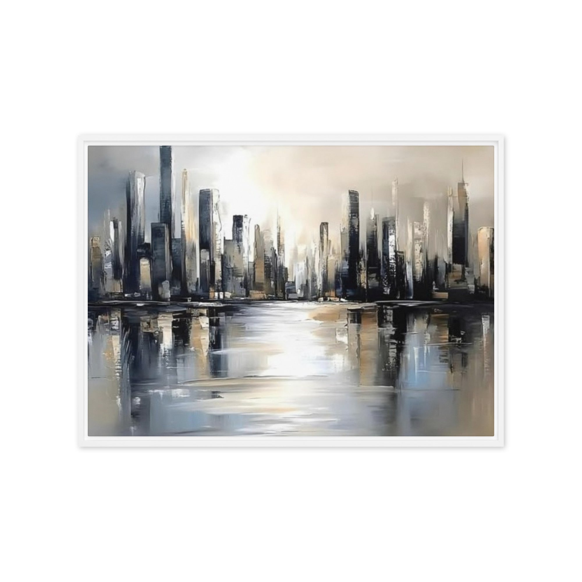 Sharps framed canvas print product image in white frame, 12 x 12 inch universal size