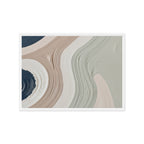 Talus framed canvas artwork with angular rock-like forms and deep charcoal contrasts, shown on white.