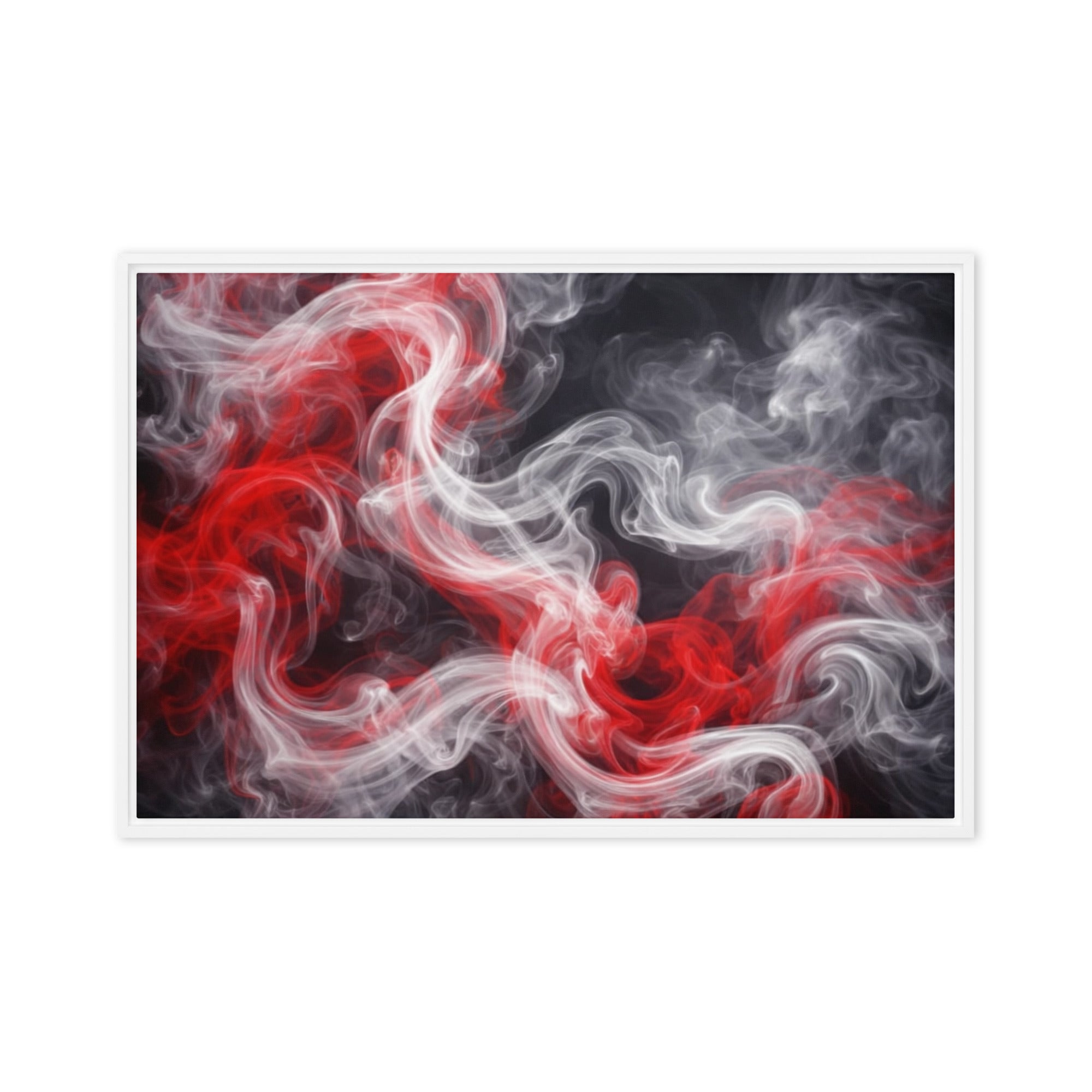 Charged framed canvas print shown in front view in 20 x 30 inch large size