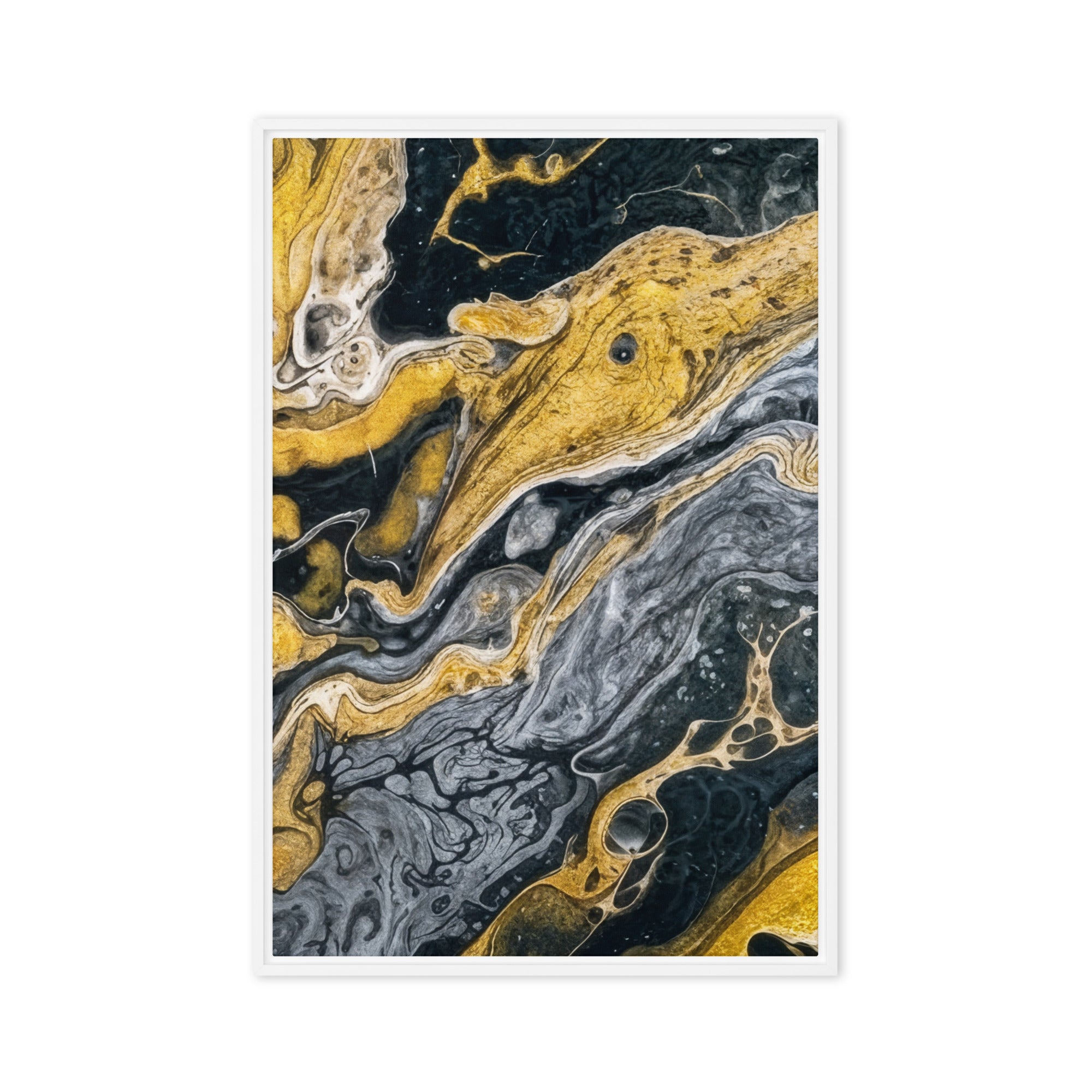 Aurum framed canvas 4 front-facing product image in brown frame, 20 x 30 inch large size
