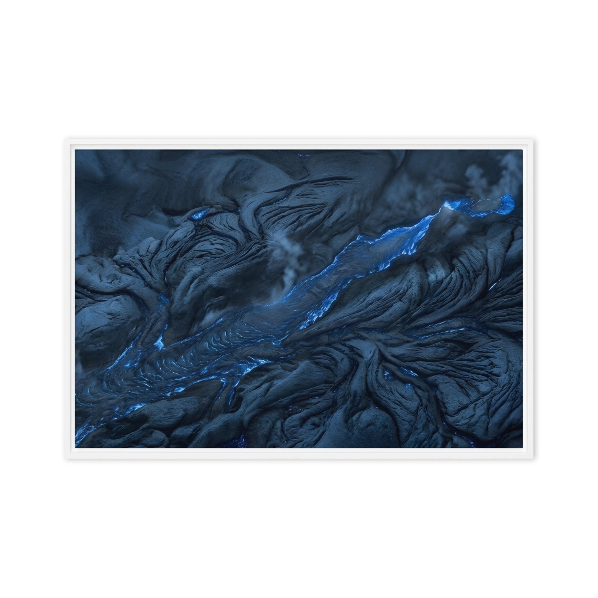 Vent framed canvas print wall display image in white frame, 16 x 20 inch universal size