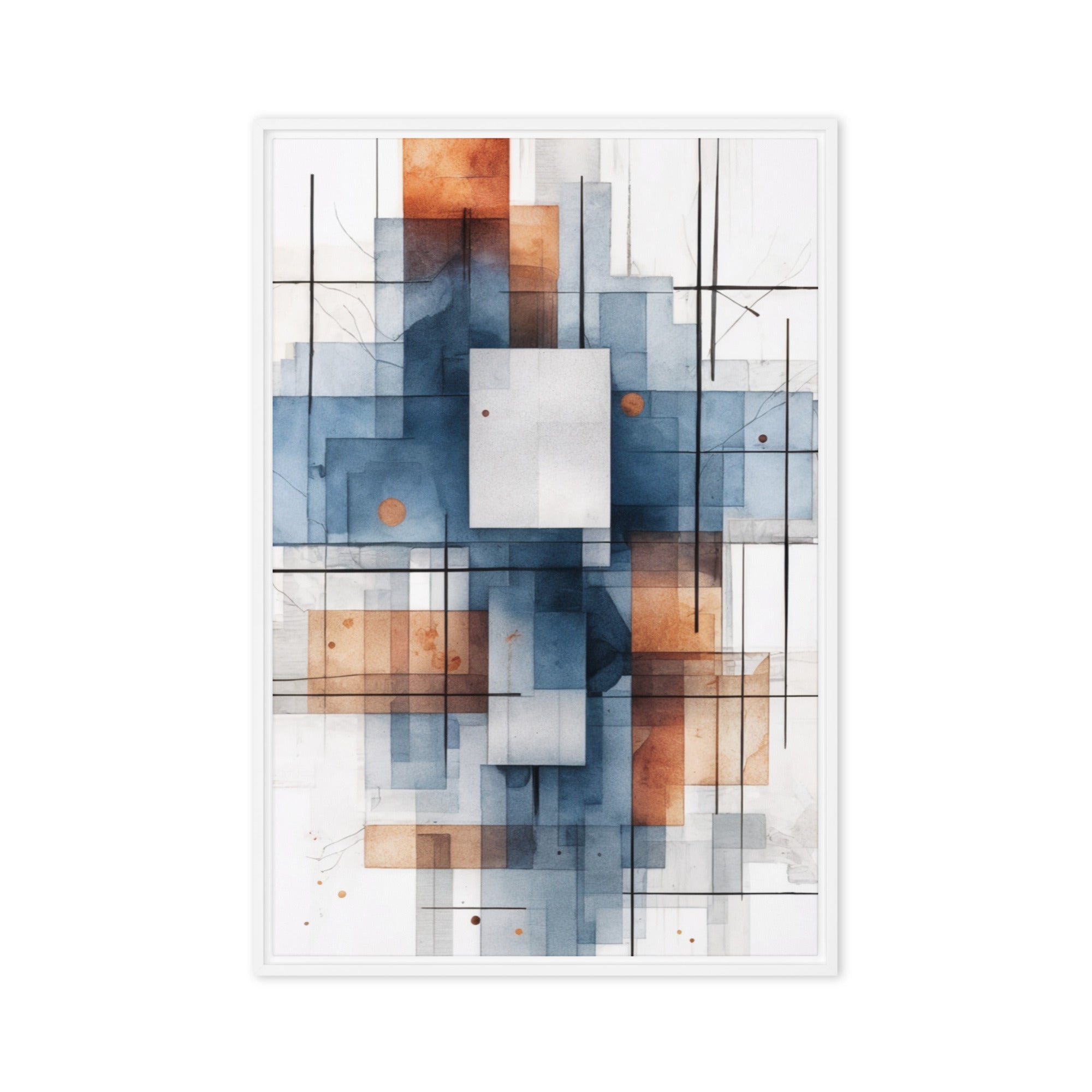 Early framed canvas print image for product listing in white frame, 12 x 18 inch universal size
