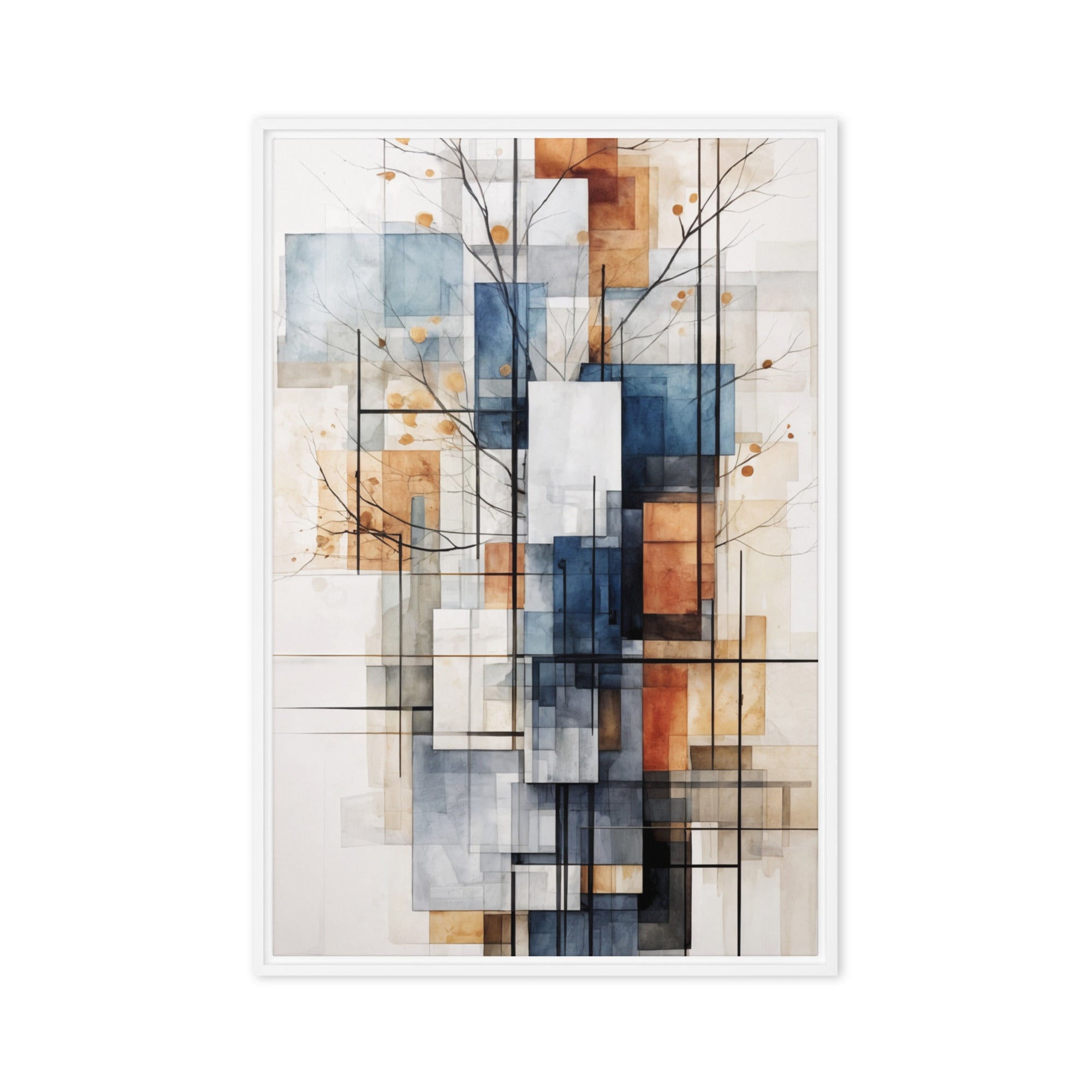 True framed canvas print product image in brown frame, 20 x 30 inch large size