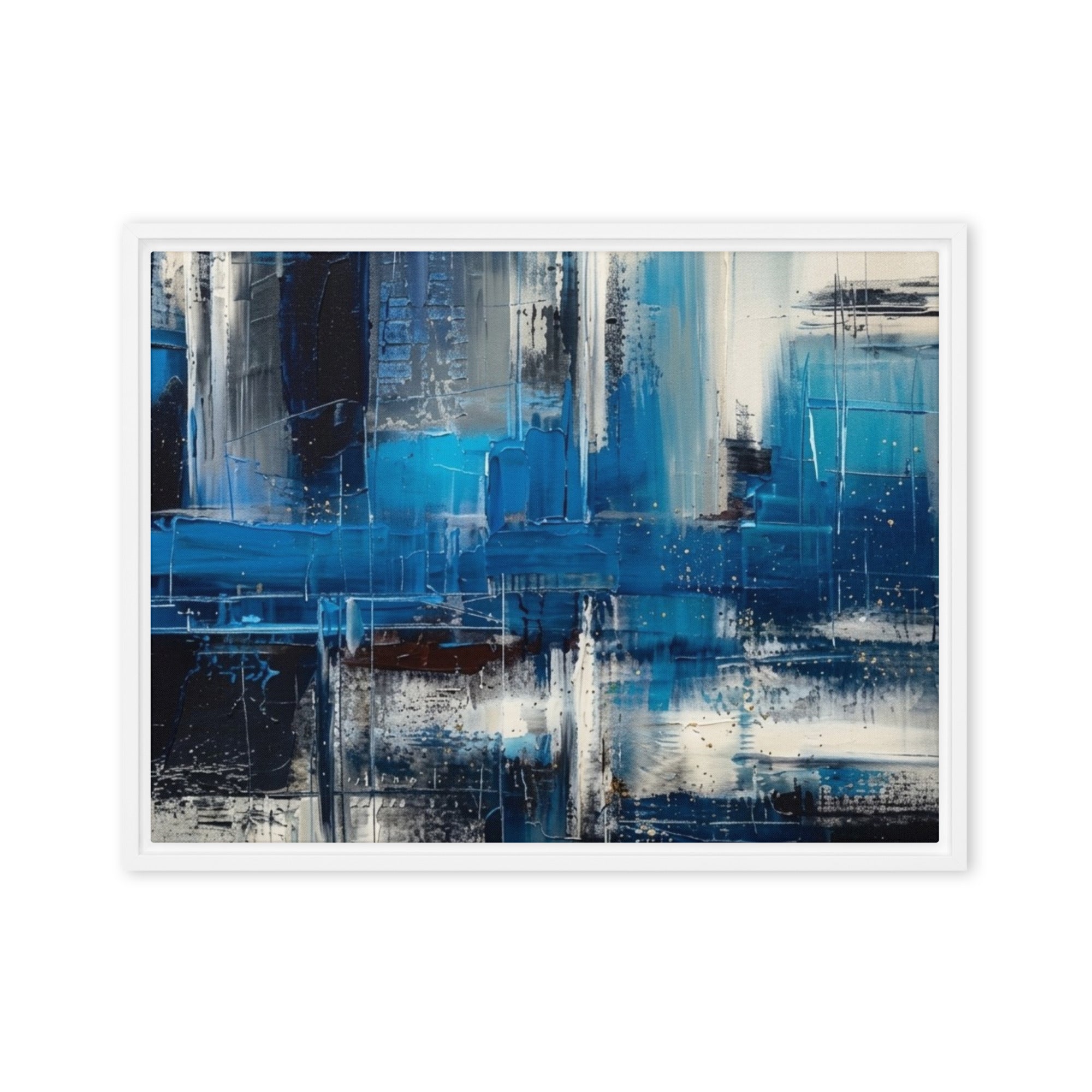 Isle framed canvas print wall display image in white frame, 20 x 28 inch large size