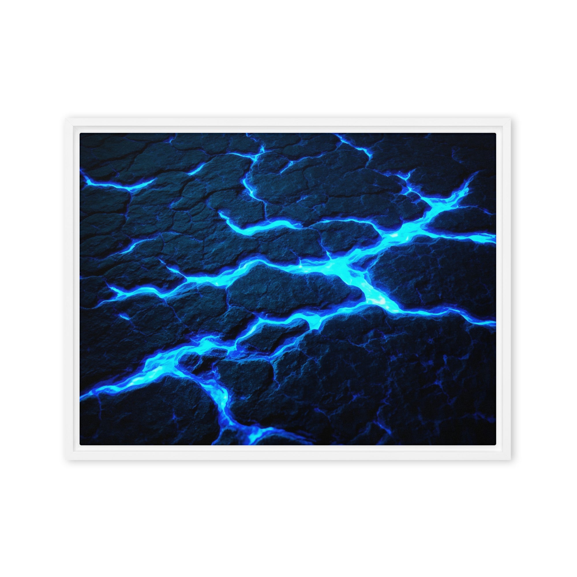 Dacite framed canvas print product view in white frame, 20 x 28 inch large size