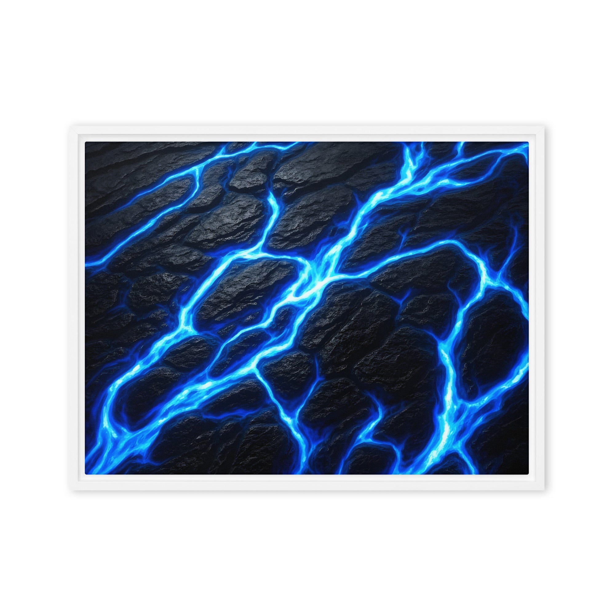 Fissure framed canvas print image for product listing in white frame, 20 x 30 inch large size