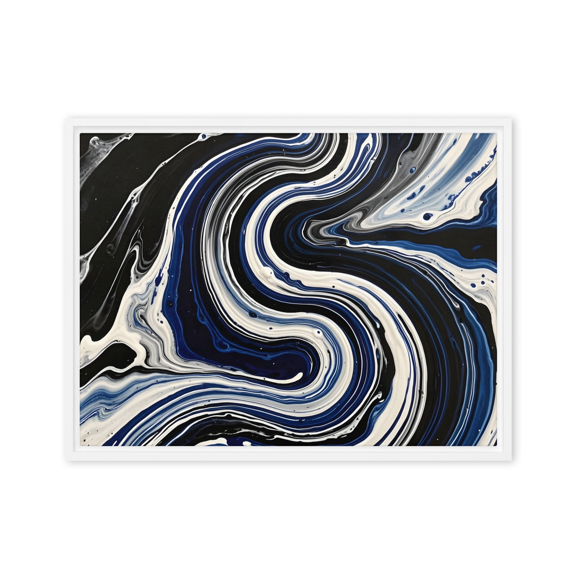 Midnight Surge framed canvas print image for product listing in white frame, 20 x 30 inch large size