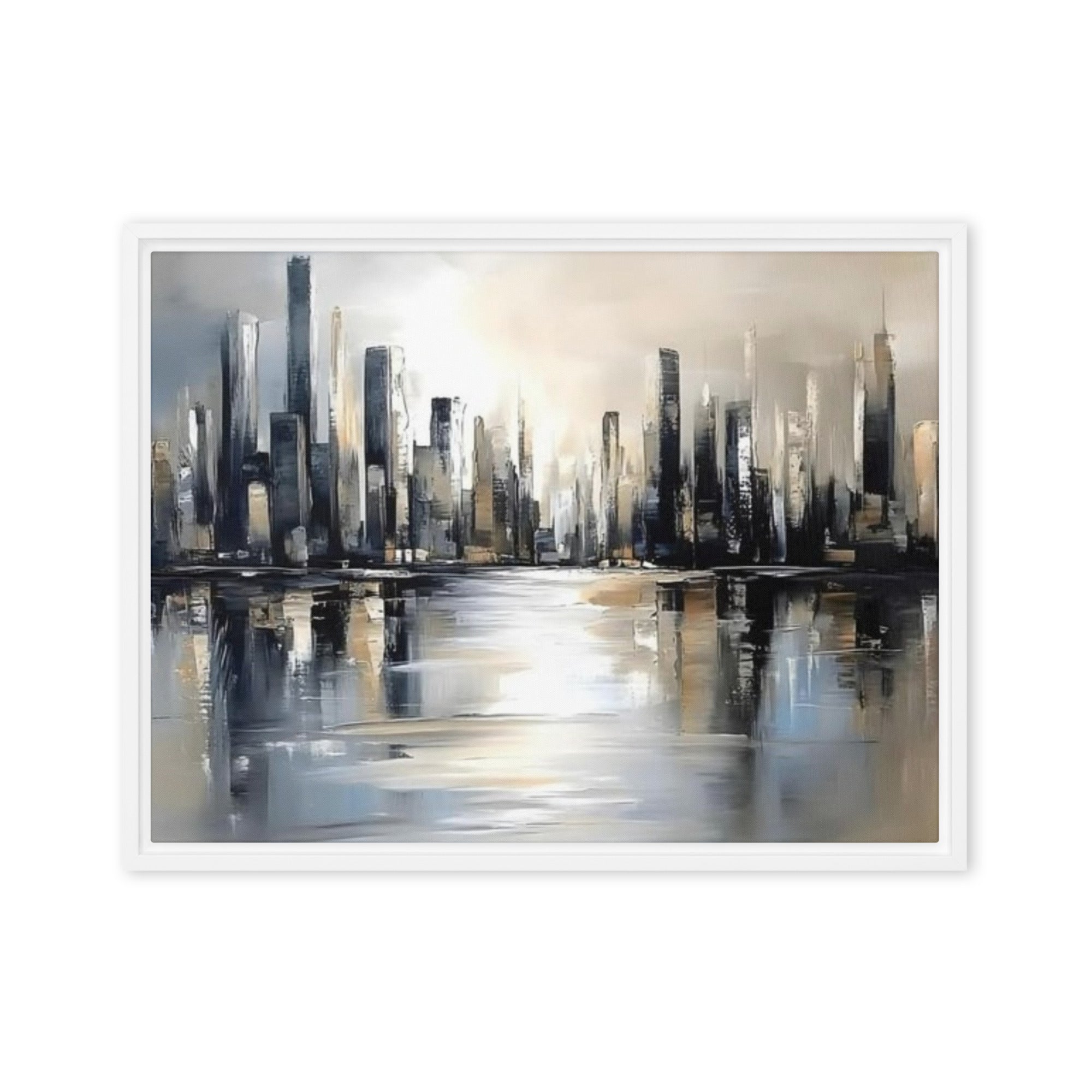 Sharps framed canvas print product view in white frame, 20 x 28 inch large size