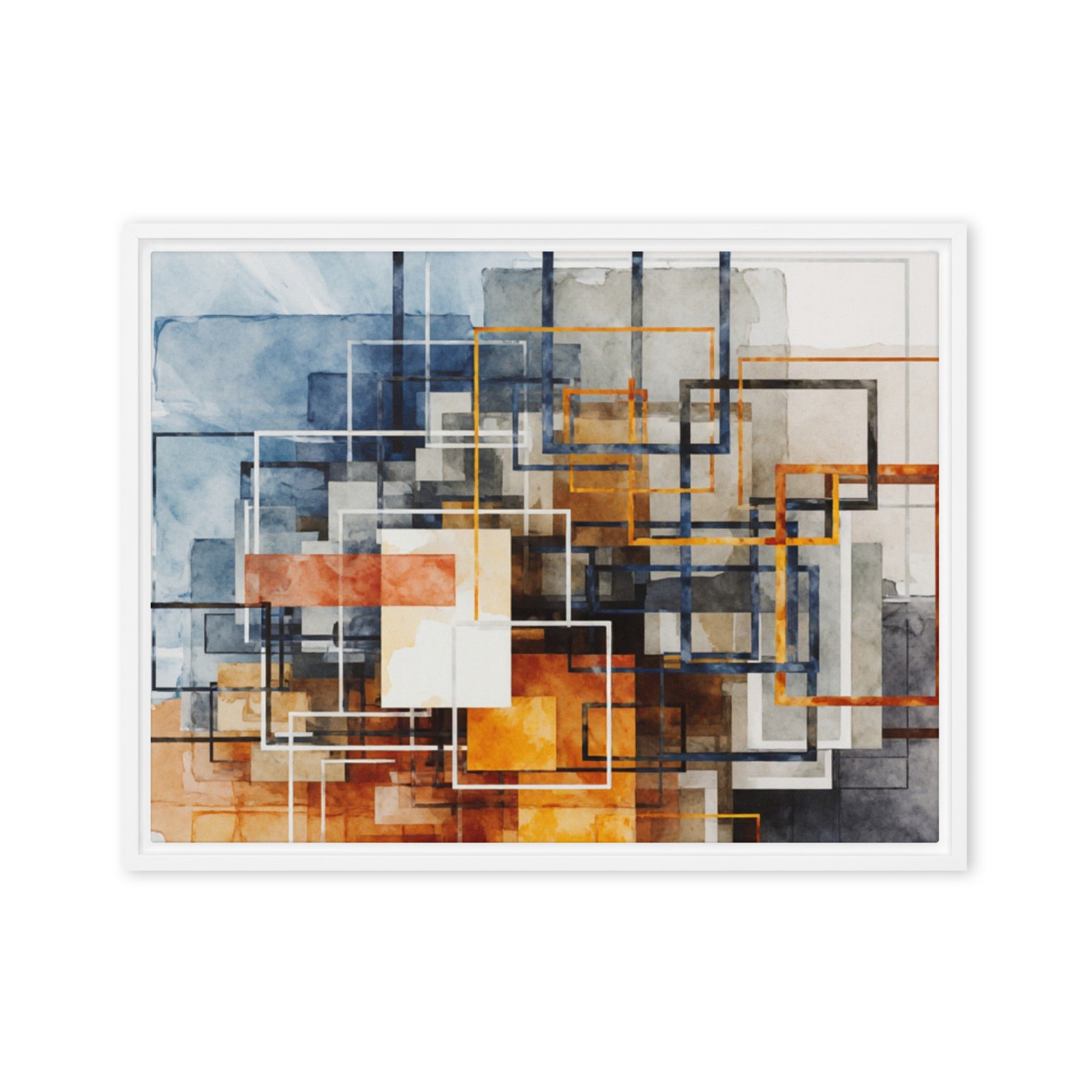 Stratum framed canvas print image for product listing in white frame, 20 x 30 inch large size