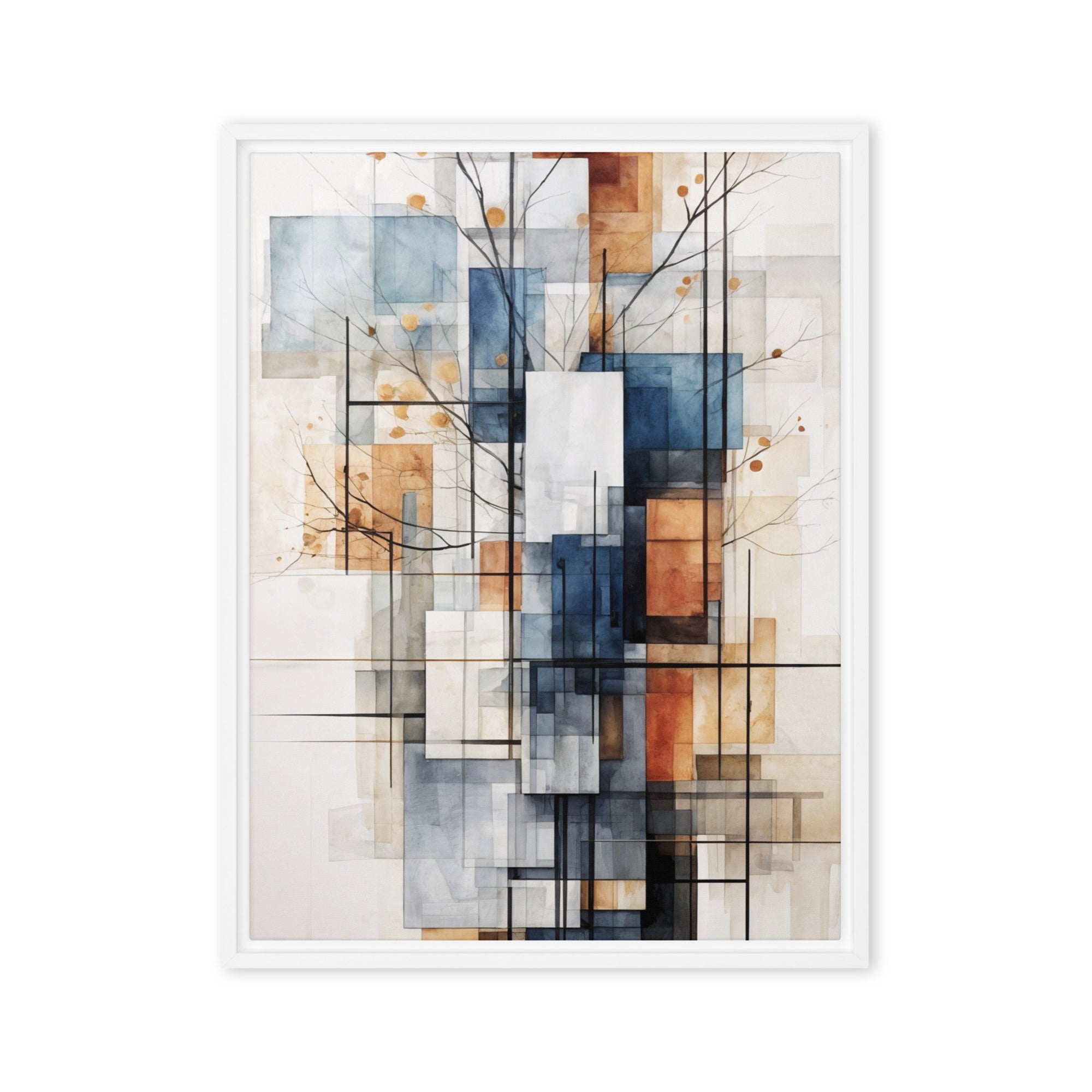 True framed canvas print front-facing product image in white frame, 12 x 18 inch universal size