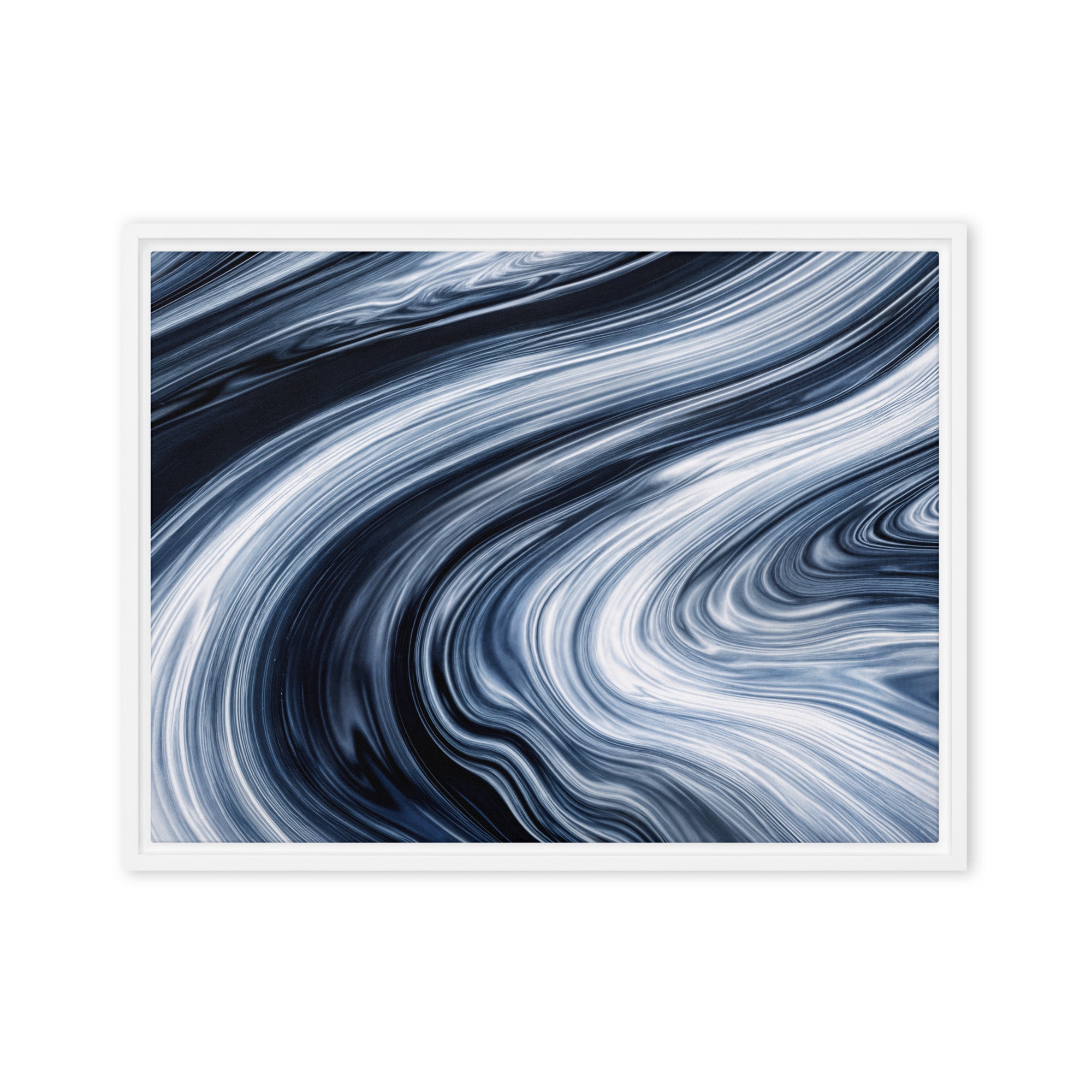 Vortex framed canvas print product view in white frame, 20 x 28 inch large size