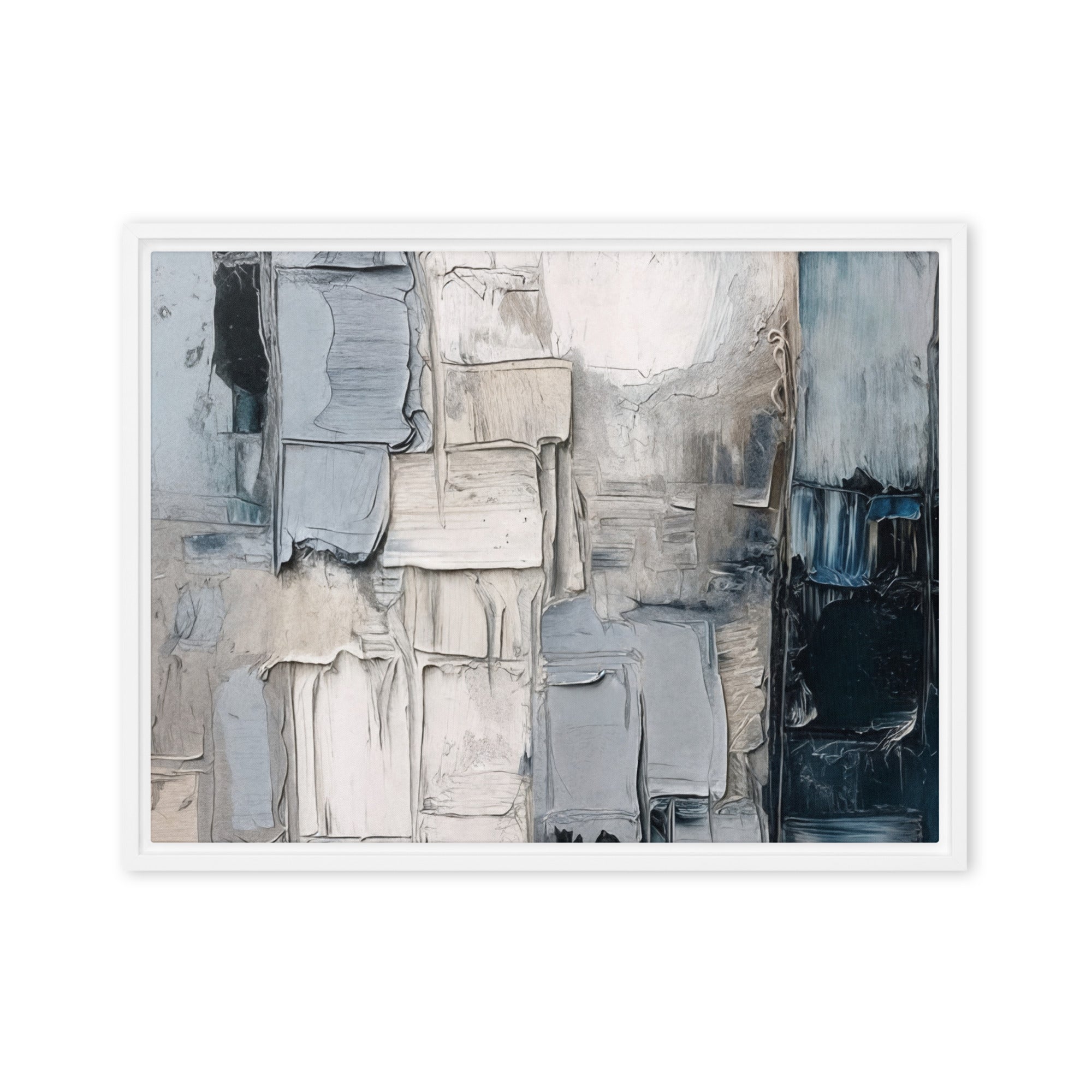 Haze framed canvas print product view in white frame, 20 x 28 inch large size