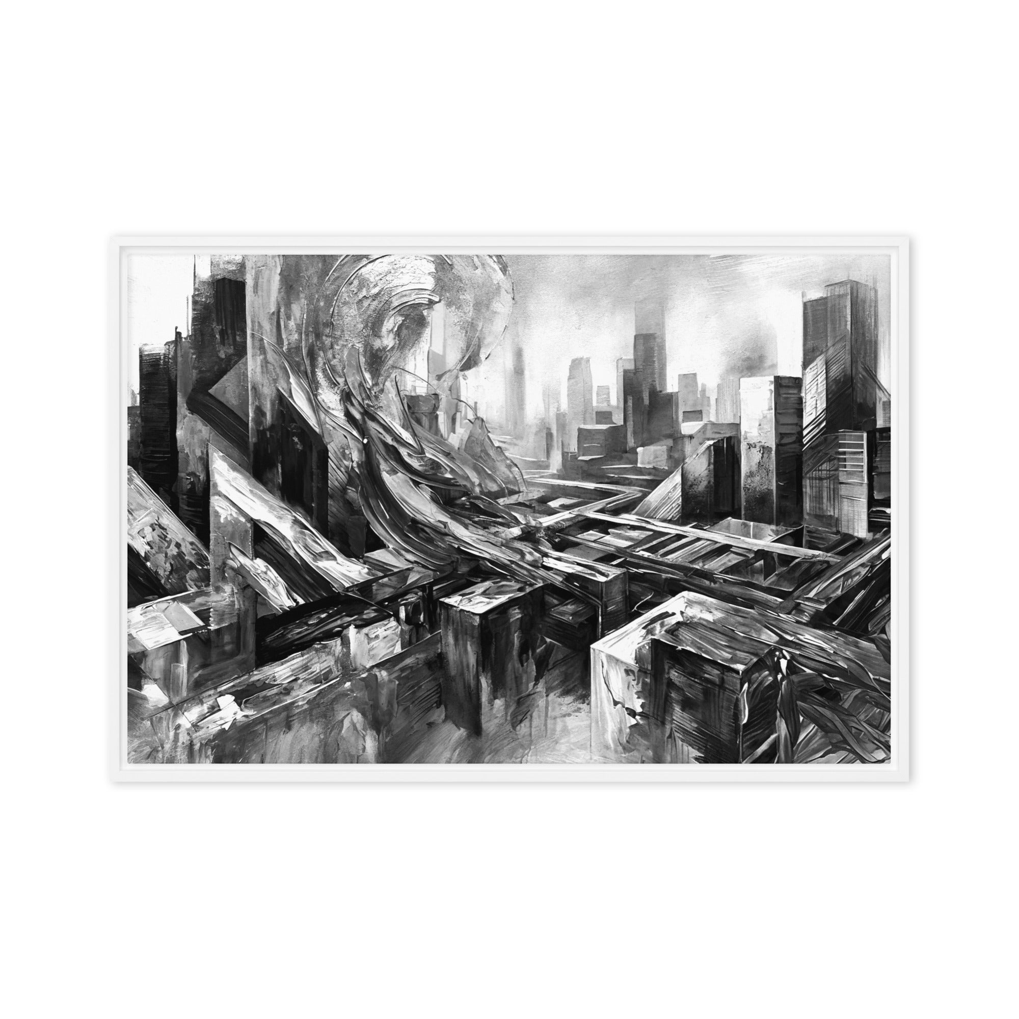 Attitudes framed canvas skyline wall art mb canvas product mockup