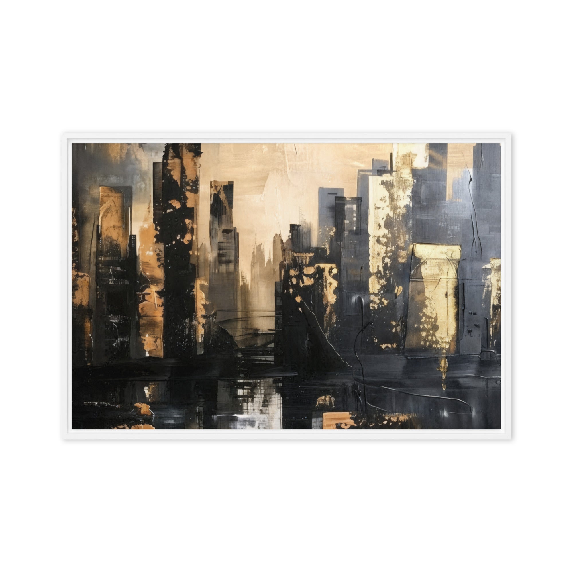 Sommet framed canvas skyline with product details shown