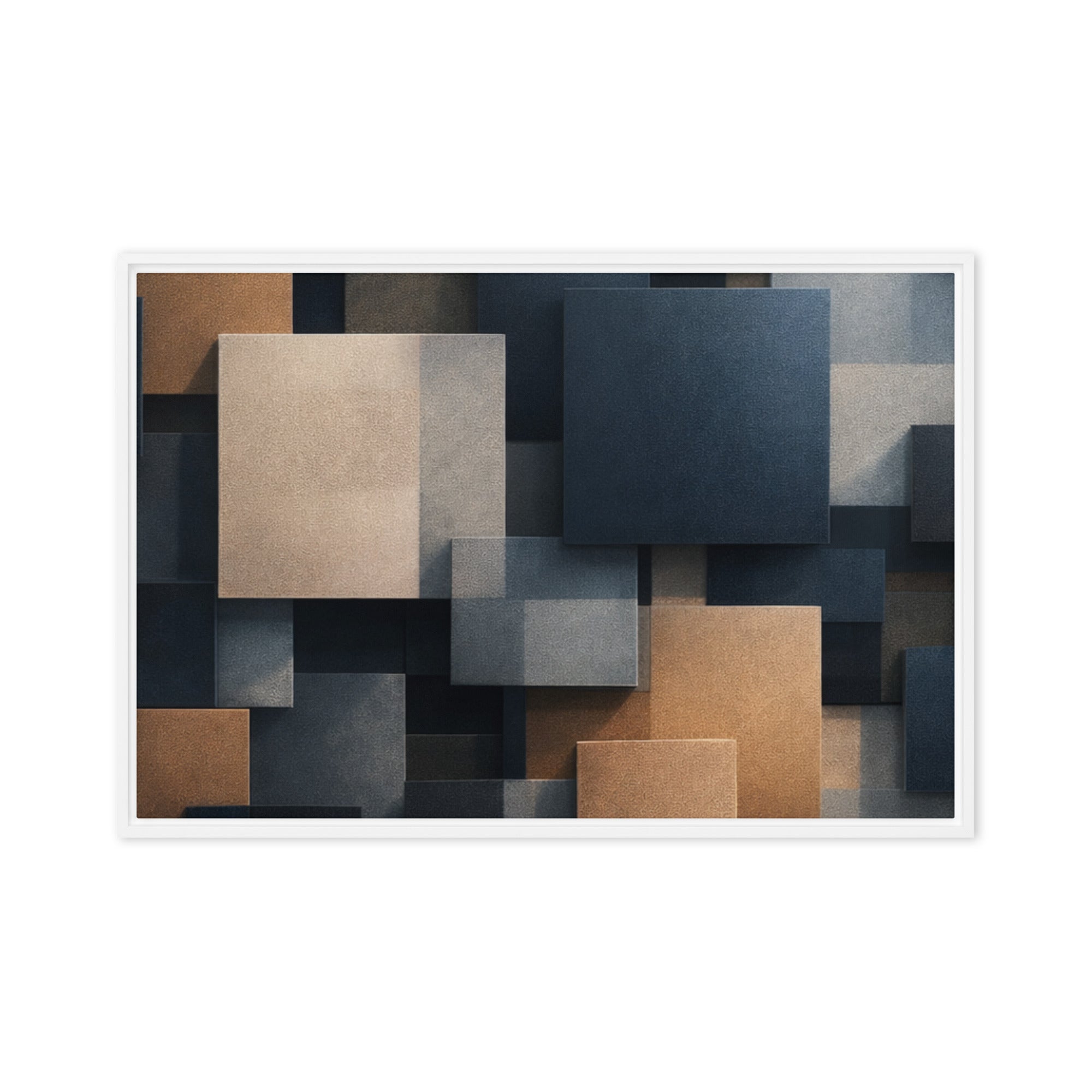 Monolith framed canvas print, front view in white frame, 24 x 36 inch statement piece