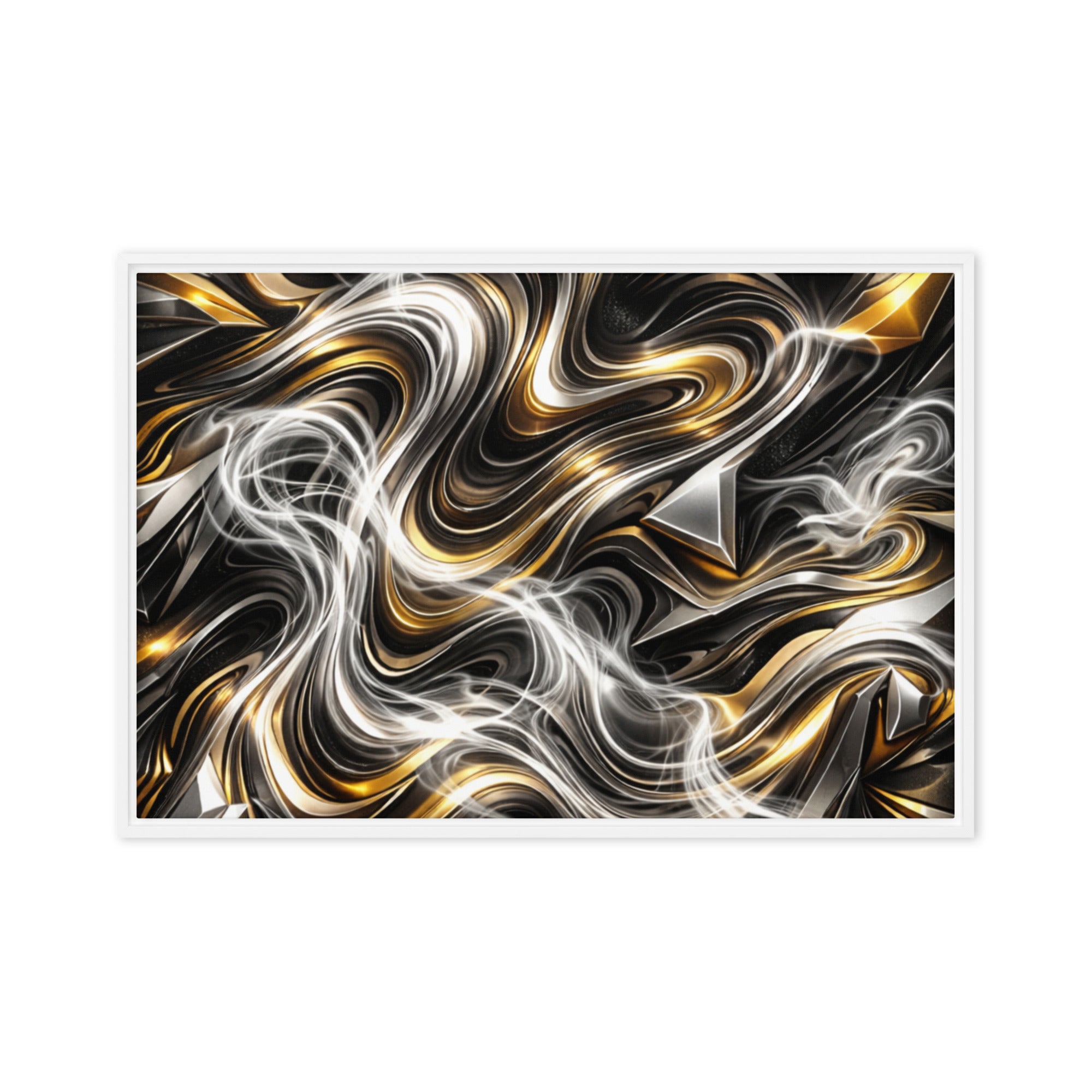 Ouro framed canvas print image for product listing in white frame, 24 x 36 inch statement piece